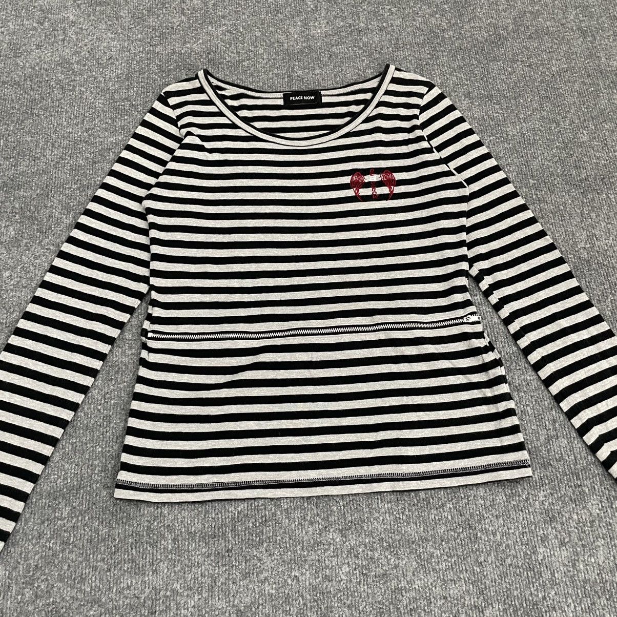 Japanese Brand Japanese Peace Now Stiped Long Sleeve Shirt Hidden Pocket Size M / US 6-8 / IT 42-44 - 2 Thumbnail