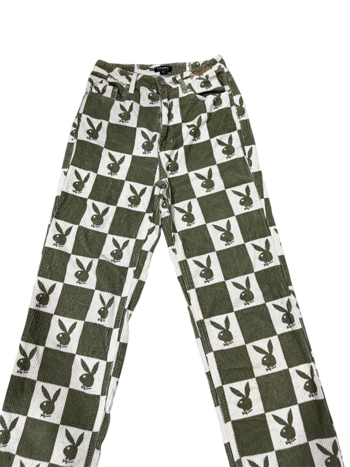Pacsun × Playboy PLAYBOY OVERPRINT CORDUROY PANTS STRAIGHT TYPE Size US 26 / EU 42 - 4 Thumbnail