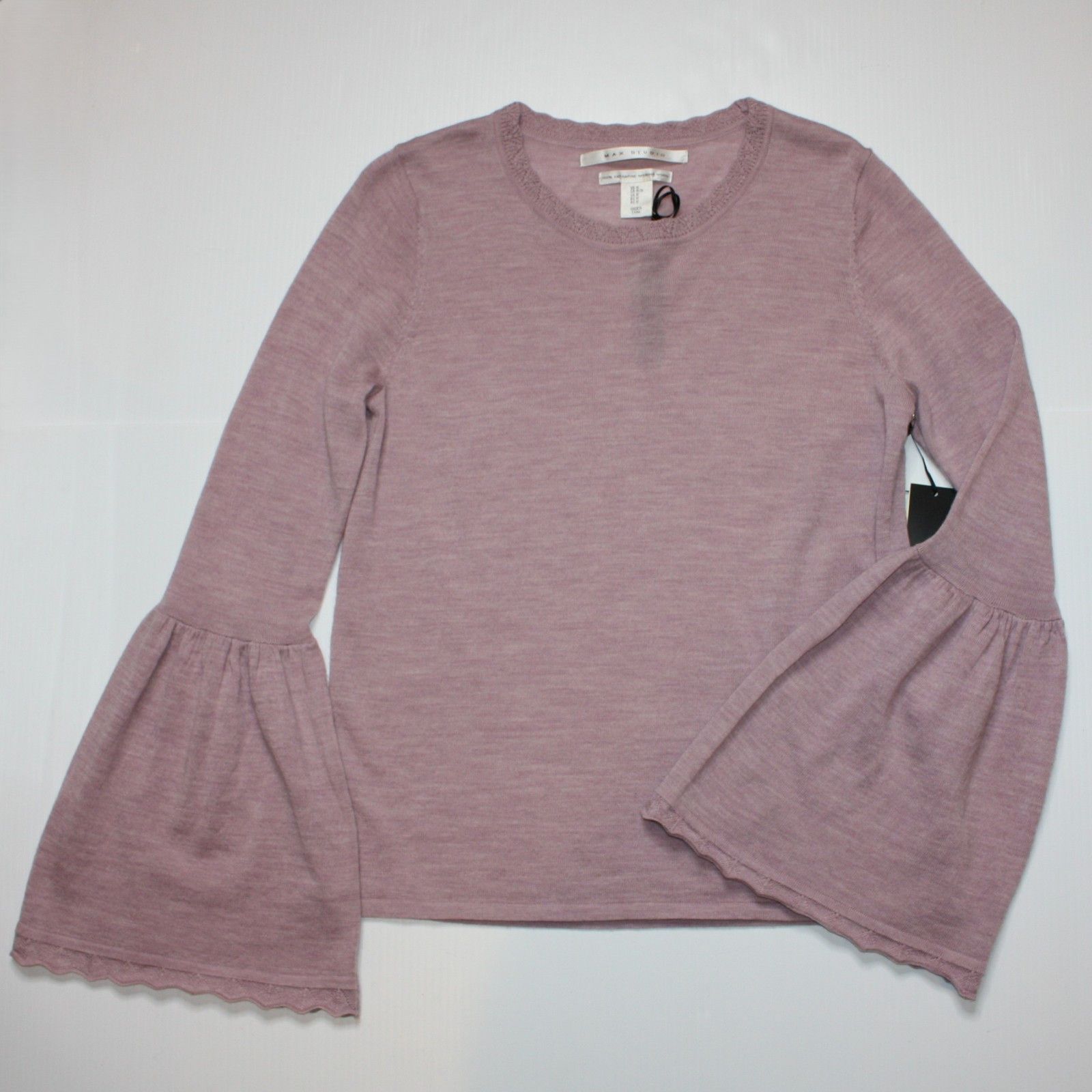 Other Max Studio Bell Sleeve Merino Wool Sweater Top NWT $65 Size M / US 6-8 / IT 42-44 - 1 Thumbnail
