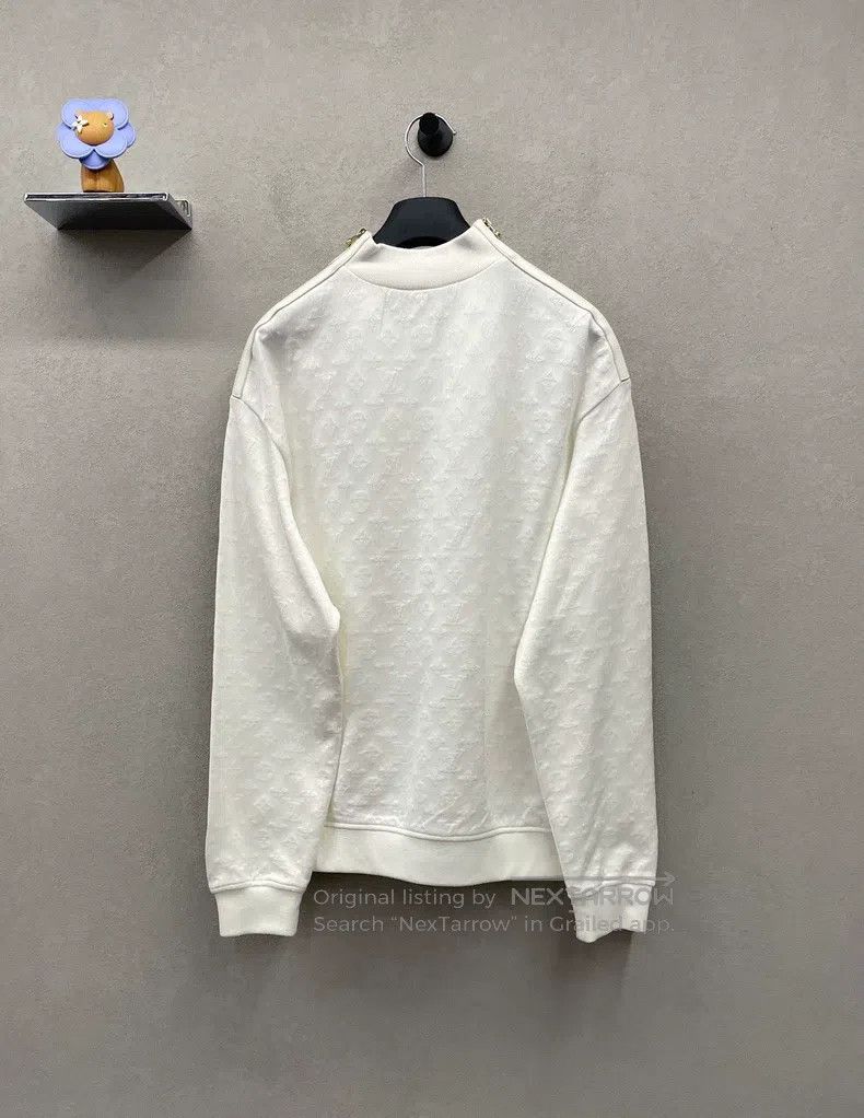 Louis Vuitton Louis Vuitton White cotton long sleeve sweatshirt Size US M / EU 48-50 / 2 - 2 Thumbnail