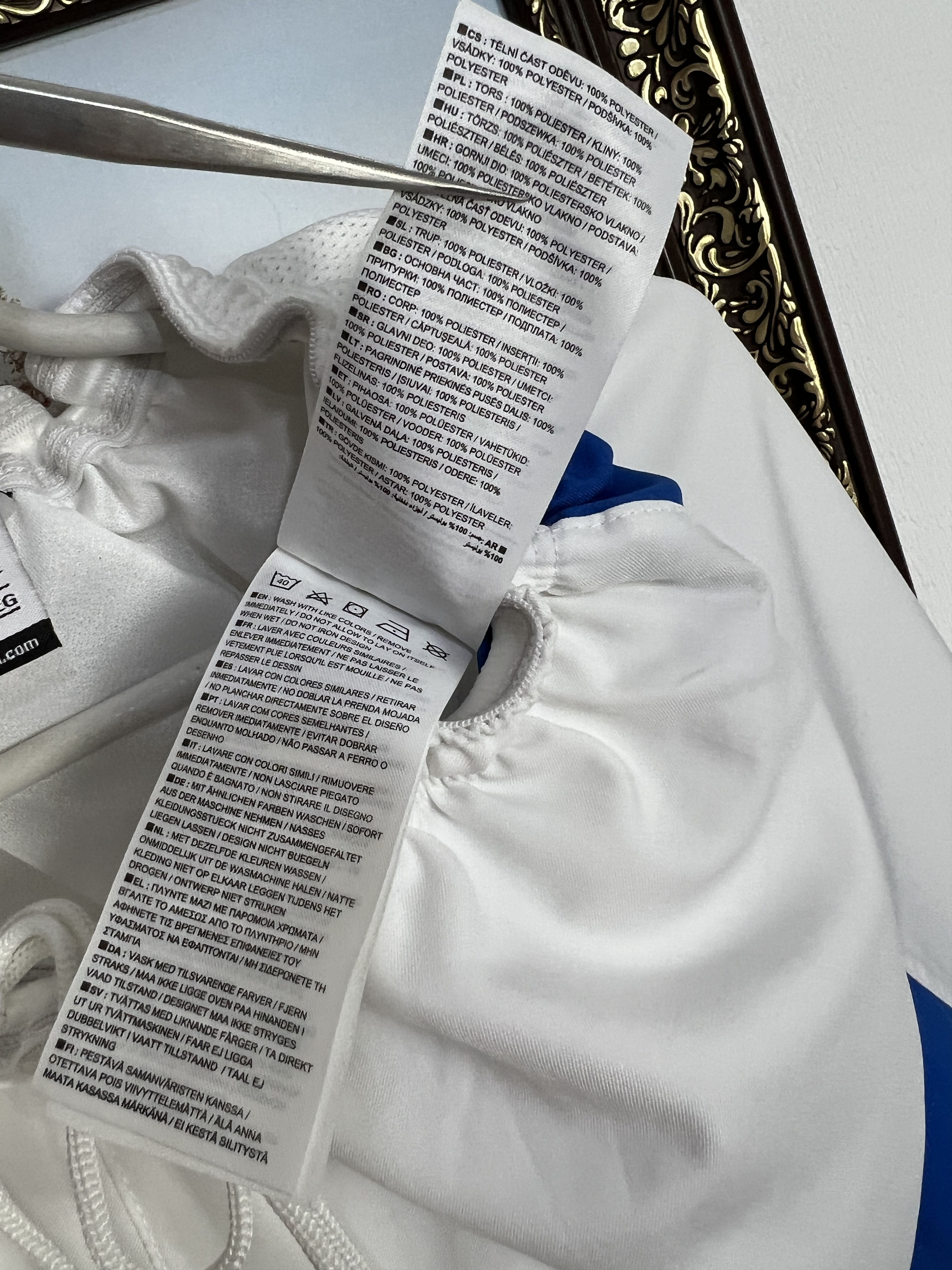 Nike Nike Zurich Football White Blue Shorts Soccer Mens Athletic Size US 36 / EU 52 - 8 Thumbnail