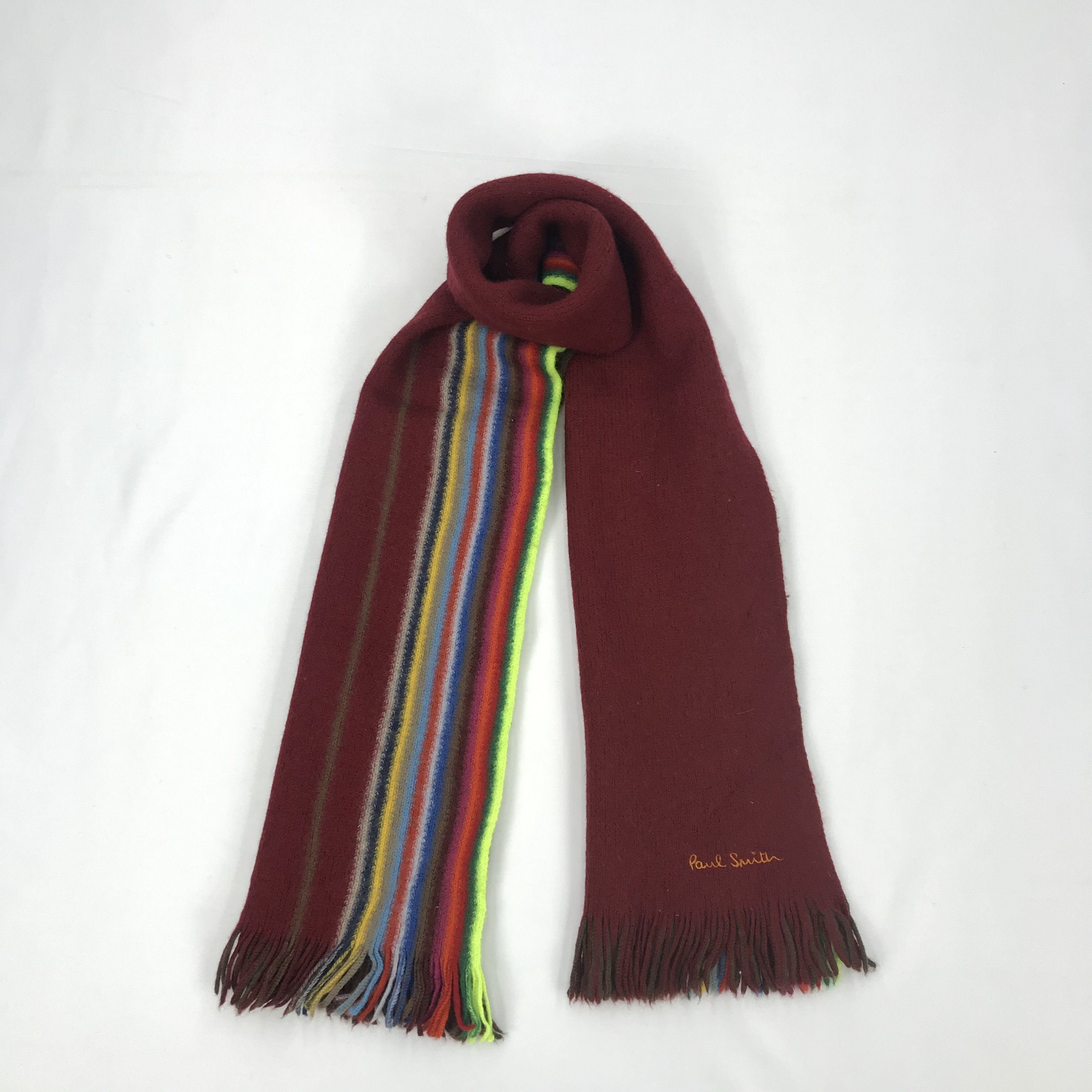 Paul Smith Vintage Paul Smith Scarf Knitted Muffler Wool Scarves Size ONE SIZE - 1 Thumbnail