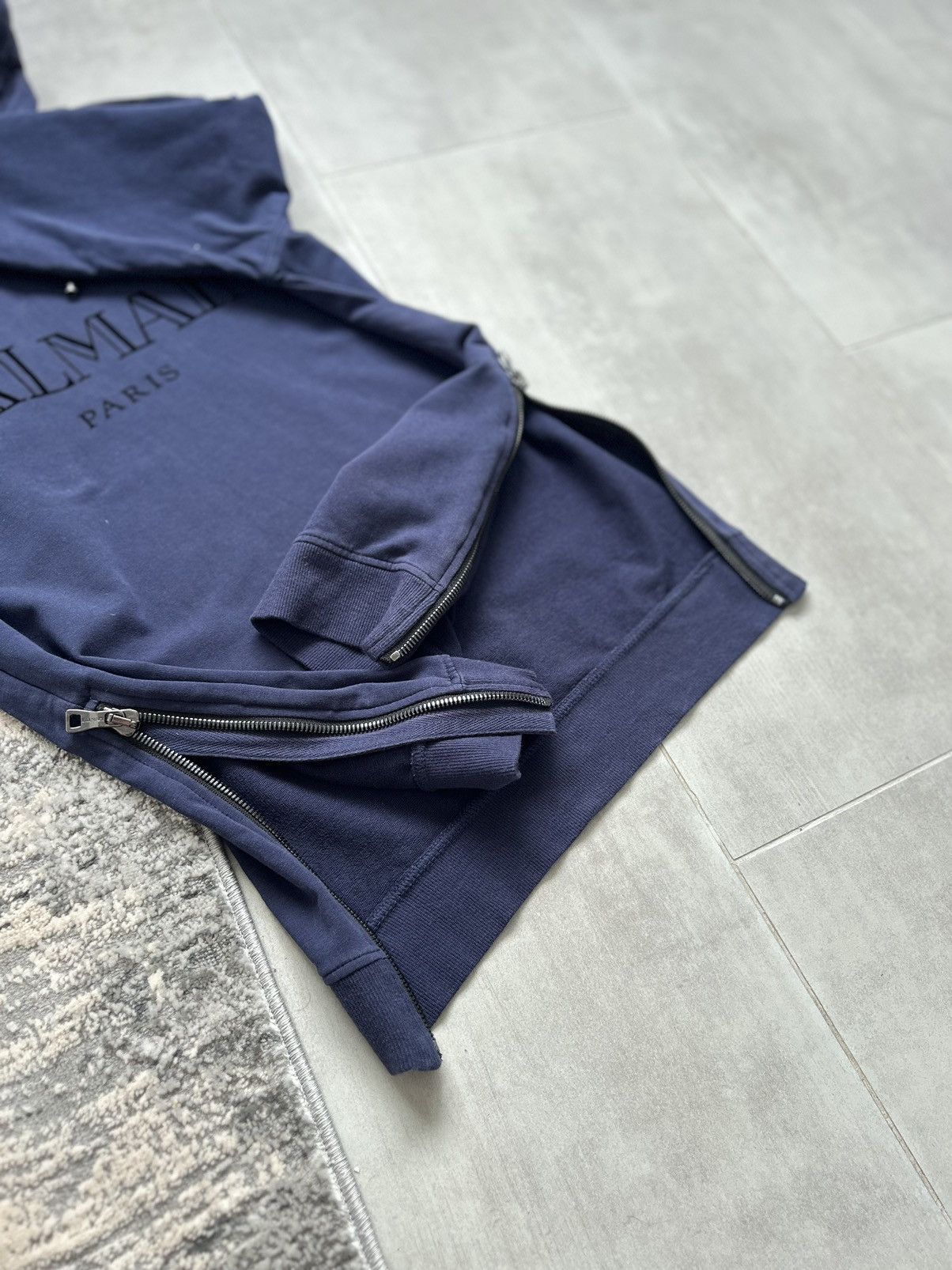 Balmain Balmain Paris Big Logo Hoodie Side Zip Size M Size US M / EU 48-50 / 2 - 7 Thumbnail
