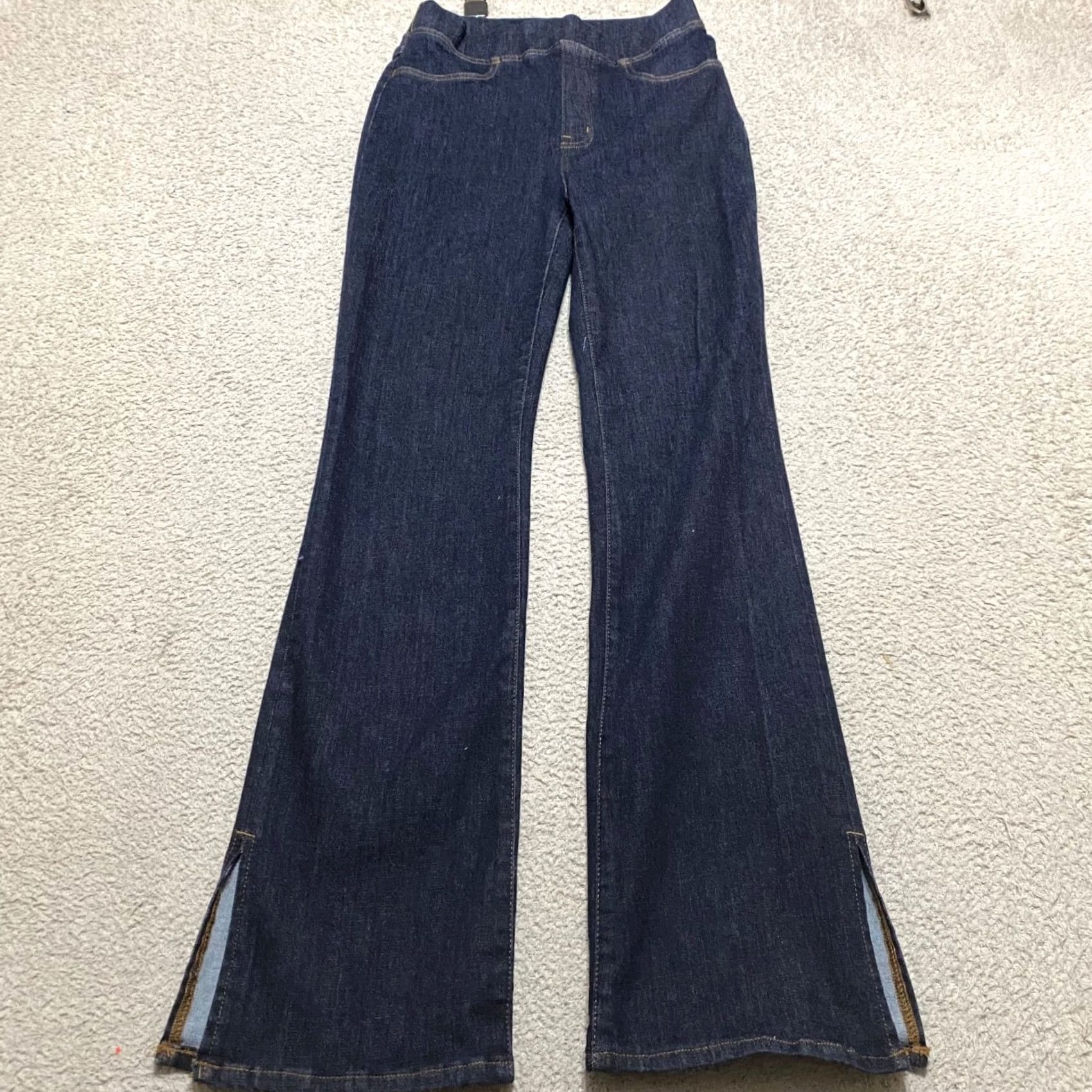 Madewell Madewell Jeans Blue Denim Dark Wash Flared High Rise Pull On 27 Regular Women 5-Pocket Shirt? Size 27" / US 4 / IT 40 - 2 Thumbnail