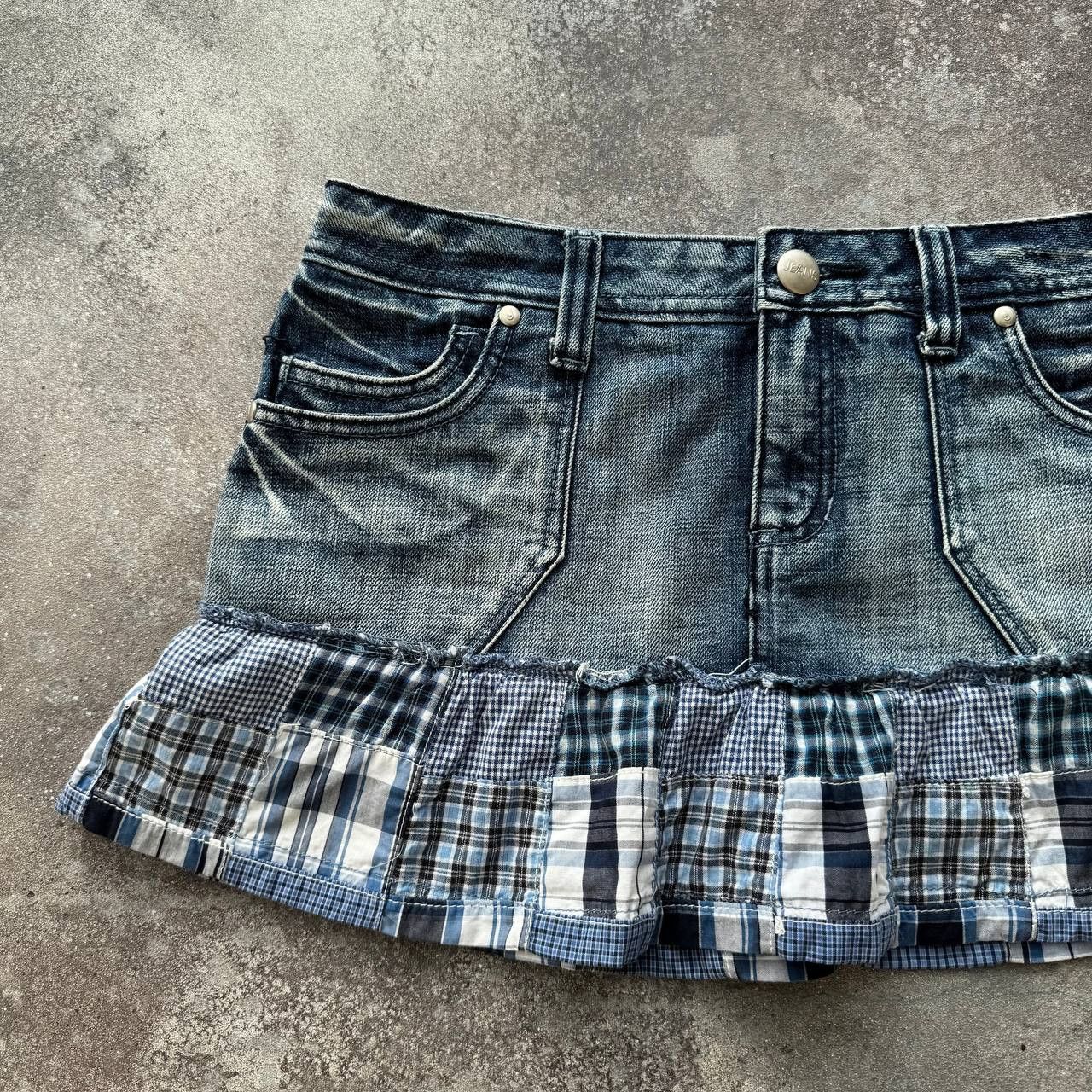 Hysteric Glamour Y2K Super Sexy Cute Pleated Denim Mini Skirt Size 31" - 4 Thumbnail