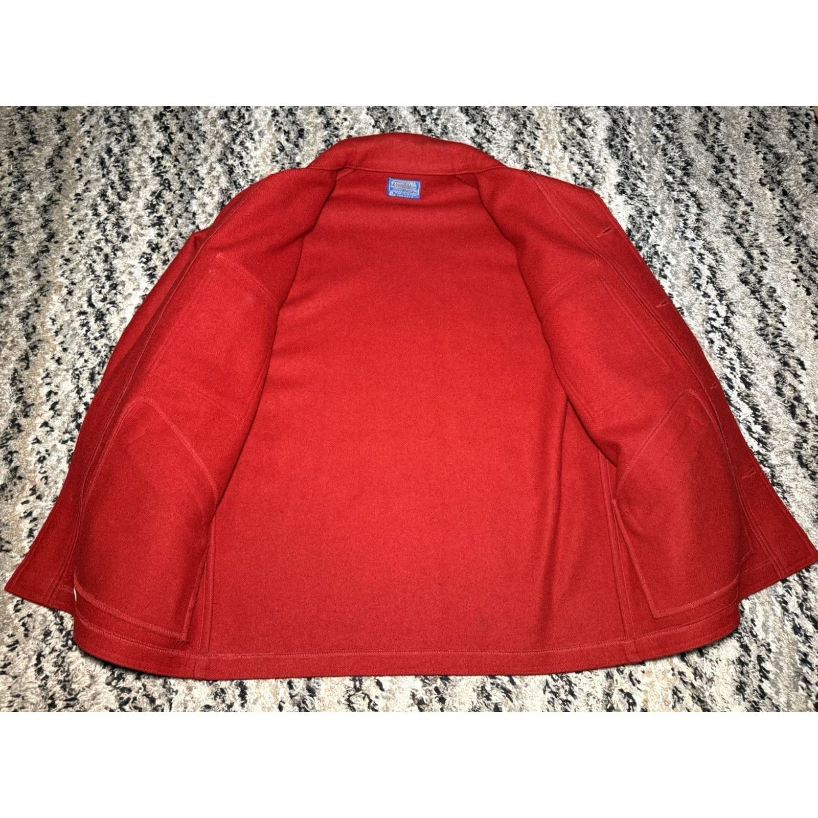 Pendleton VINTAGE Pendleton Mackinaw Hunting Mens Shirt Jacket Wool Red Medium Made In USA Size US M / EU 48-50 / 2 - 7 Thumbnail