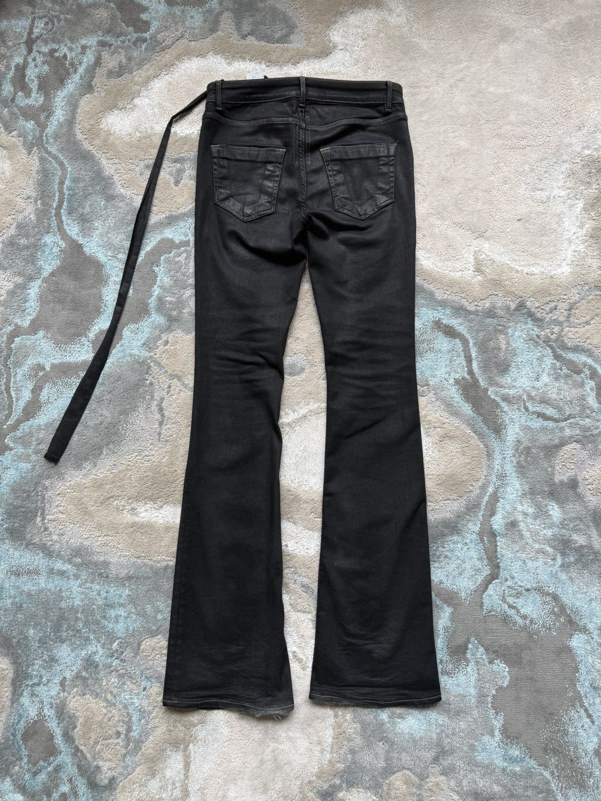 Rick Owens Drkshdw Rick Owen “Foil” Waxed Tyrone Bootcuts Size US 31 - 3 Thumbnail