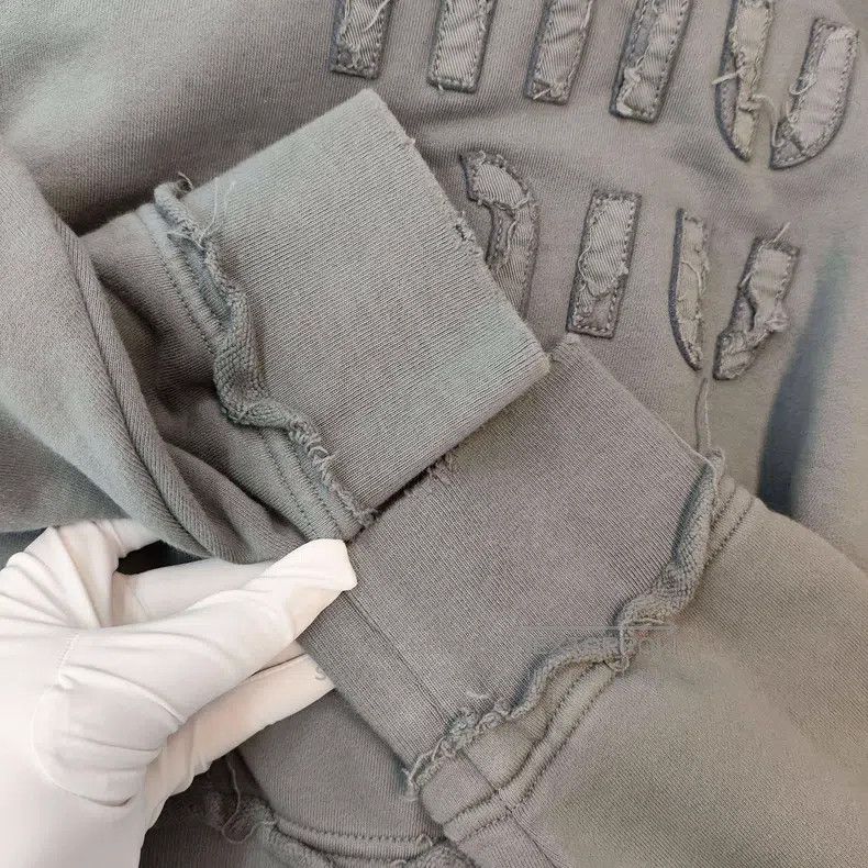 Miu Miu Miu Miu Size XS Pure cotton sweater XS gray Size XS / US 0-2 / IT 36-38 - 4 Thumbnail
