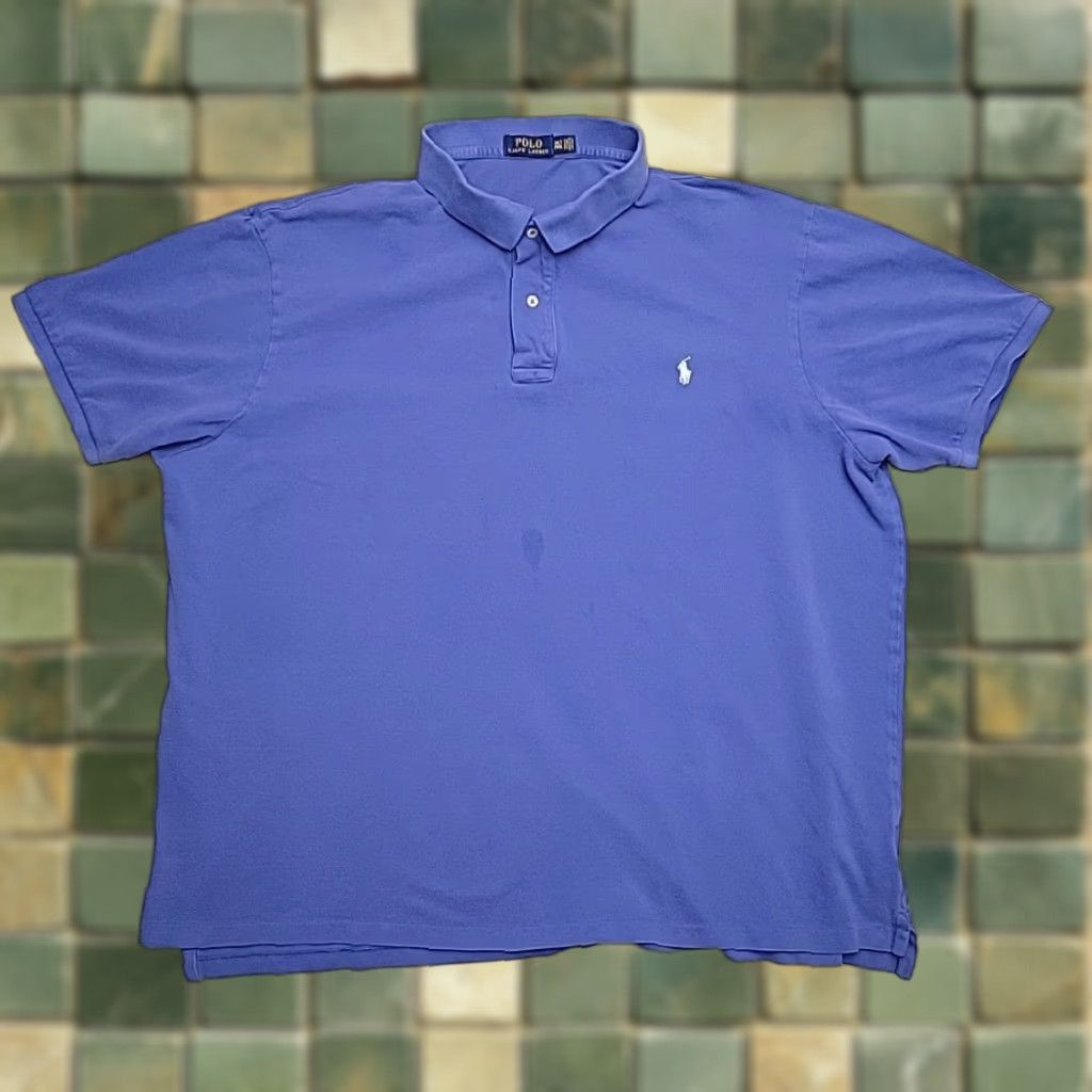 Polo Ralph Lauren Polo Ralph Lauren Shirt Mens 3XLT Blue 100% Cotton Short Sleeve Polo, Golf Casual, Big & Tall Size US XXL / EU 58 / 5 - 1 Thumbnail