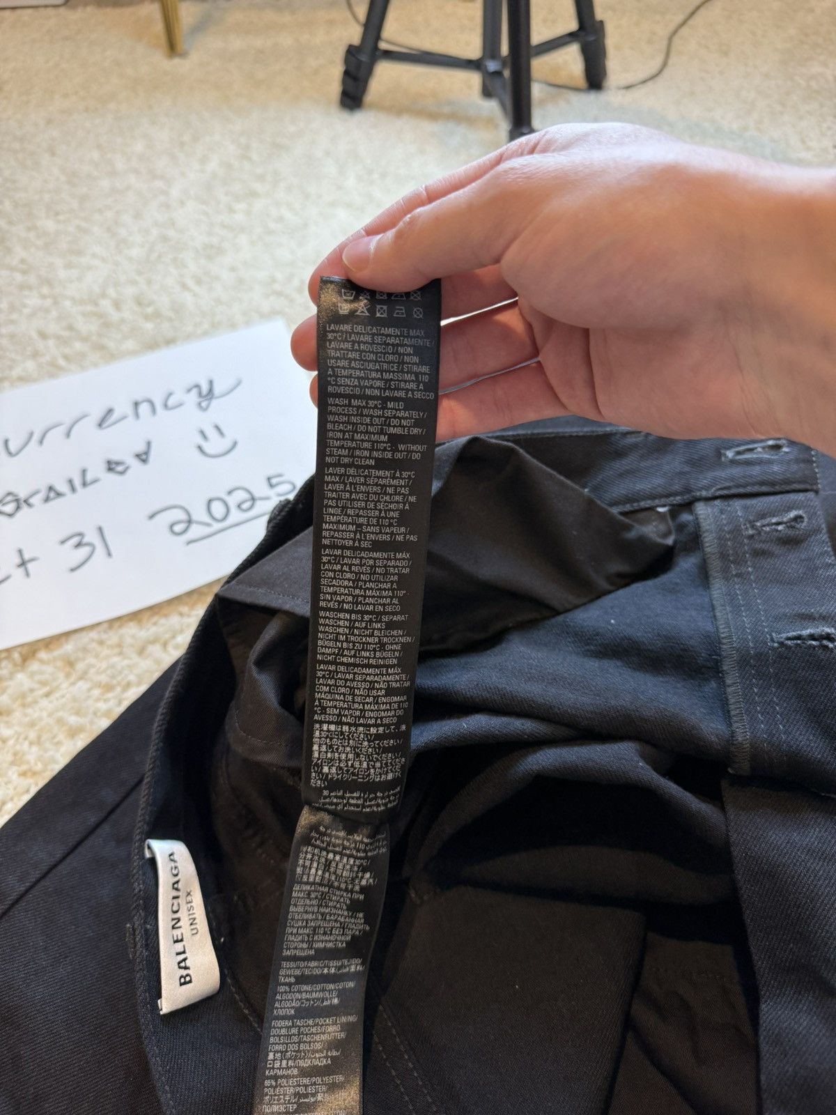 Balenciaga Balenciaga Jet Black Heal Drag Jean Size US 29 - 16 Thumbnail