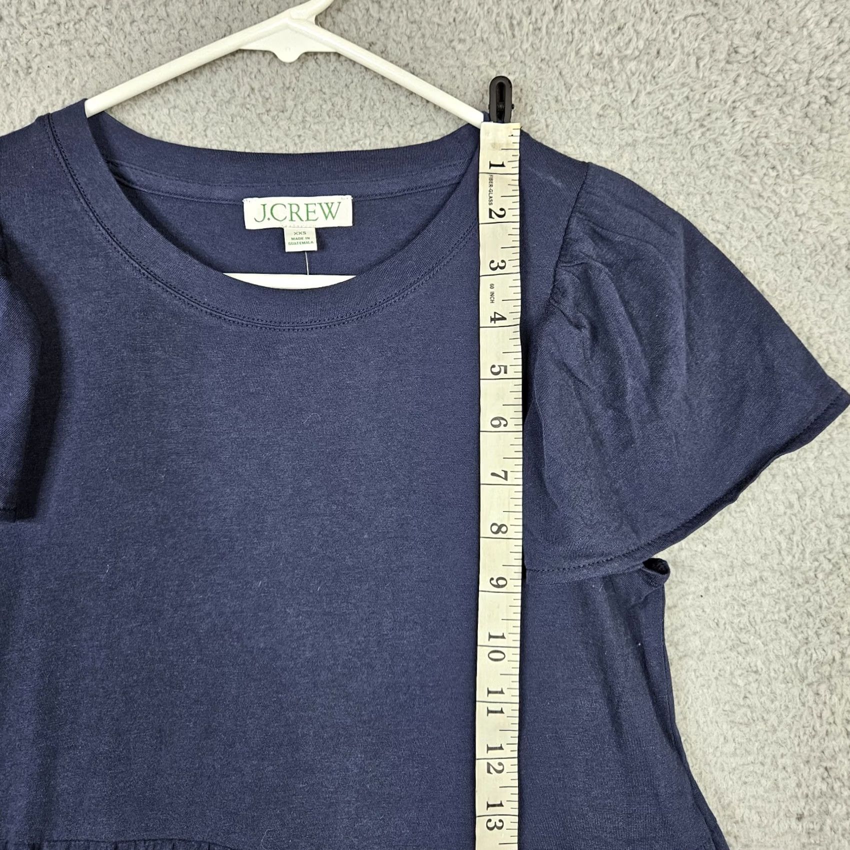 J.Crew J.CREW Dress Navy blue Swing Short Tiered Ruffled Sleeve Casual Female XXS New Size S Blue Size S / US 4 / IT 40 - 3 Thumbnail