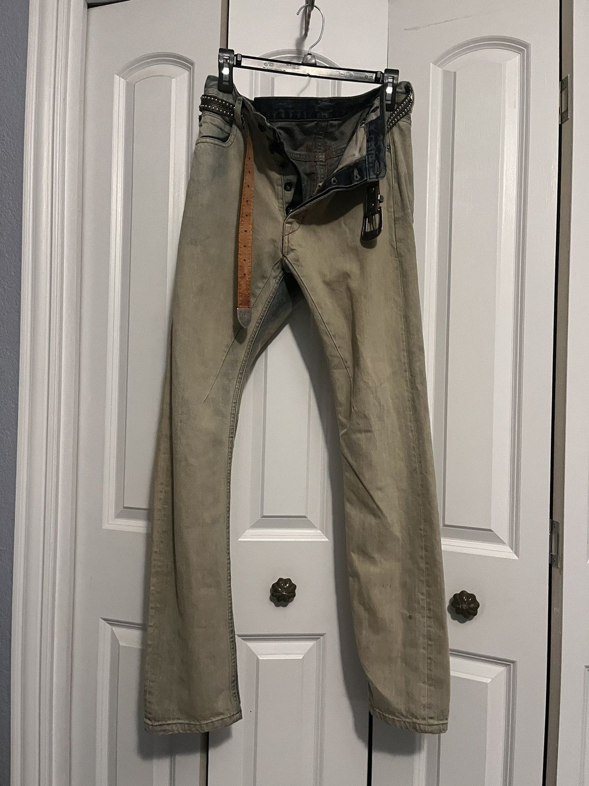 Rick Owens Drkshdw FW14 Rick Owens DRKSHDW Torrence Cut Jeans Bone Size US 30 / EU 46 - 1 Thumbnail