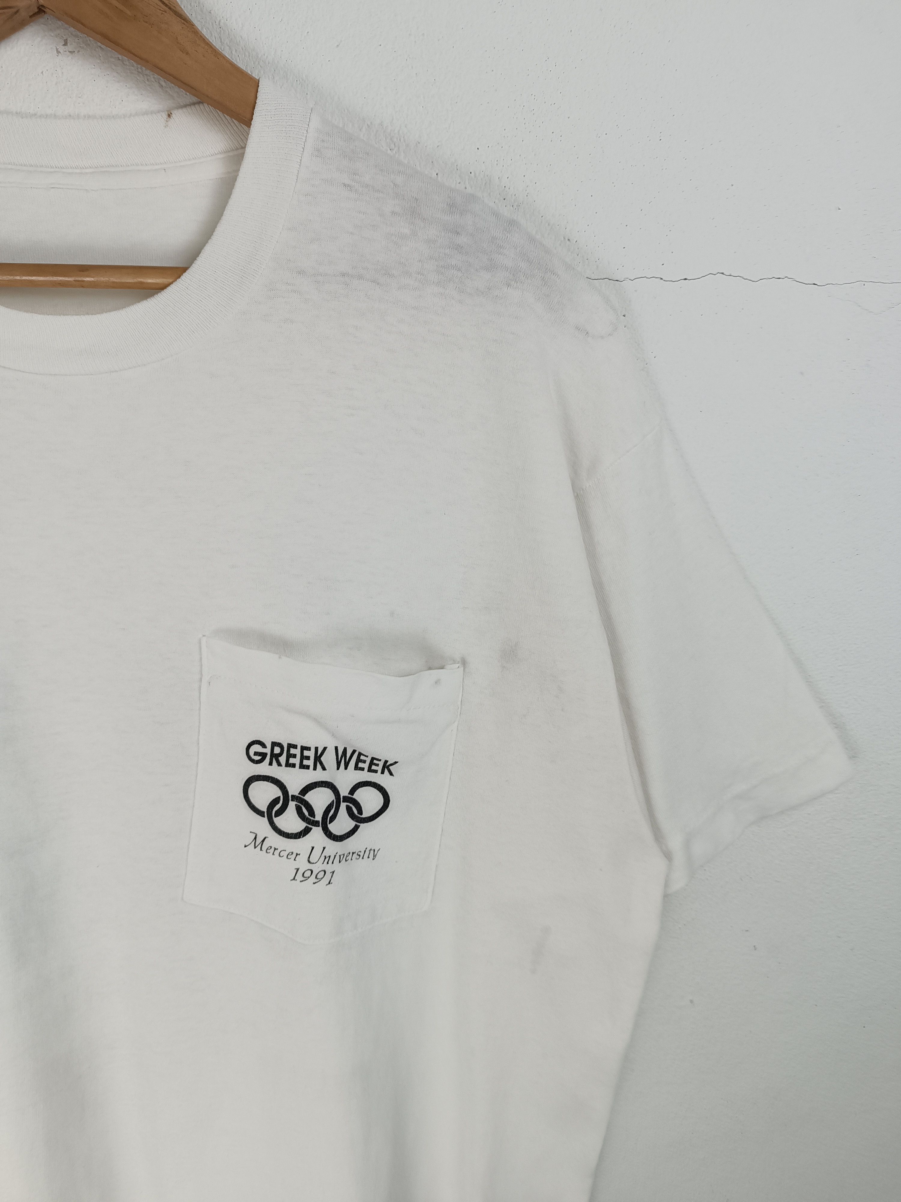 USA Olympics VINTAGE 90'S GREEK WEEK MERCER UNI OLYMPICS CAMPUS VERY RARE Size US XL / EU 56 / 4 - 5 Thumbnail