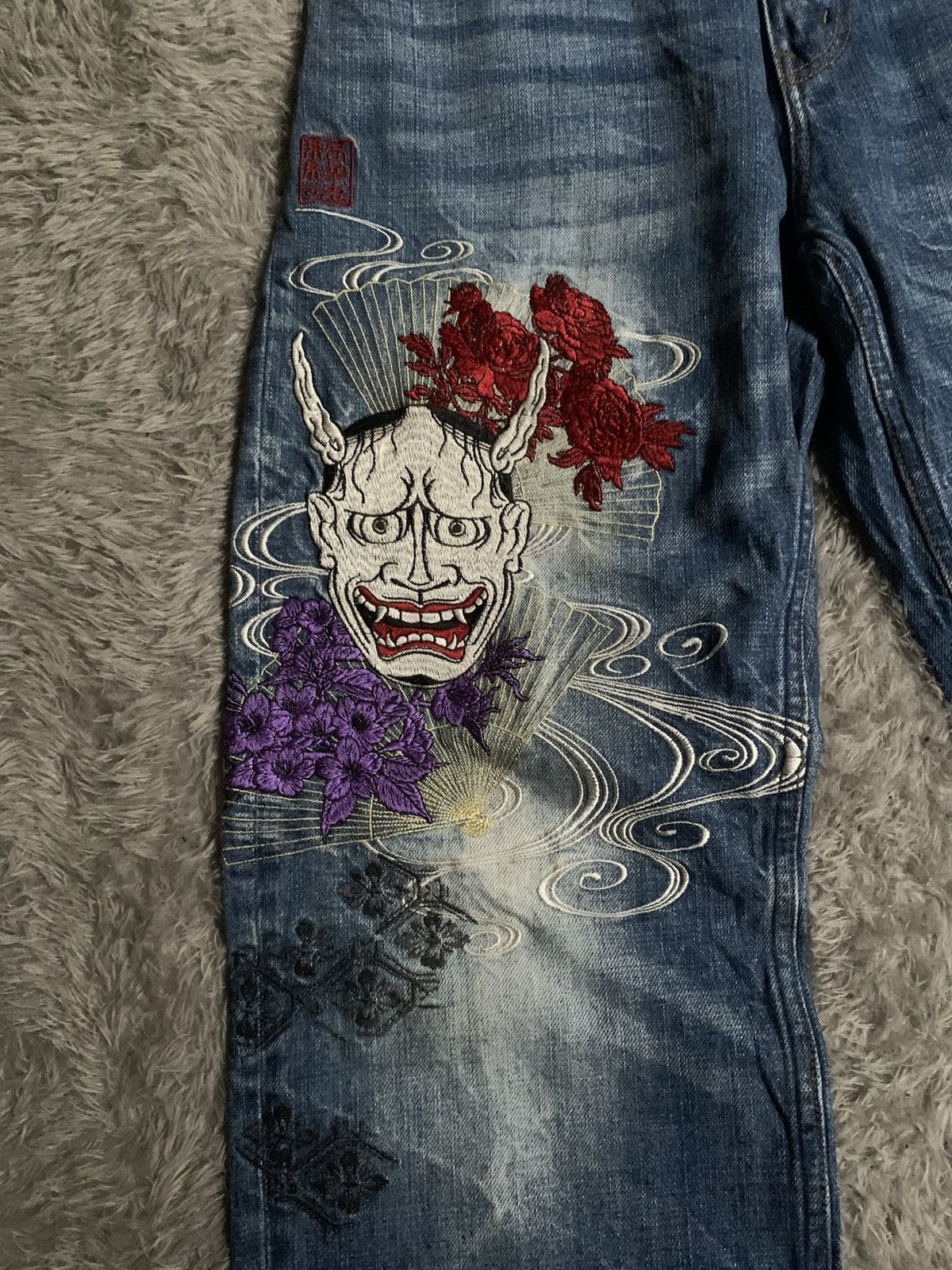 20471120 Vintage Karakuri Tamashii Oni Mask Denim Pant erd grunge Size US 30 / EU 46 - 3 Thumbnail