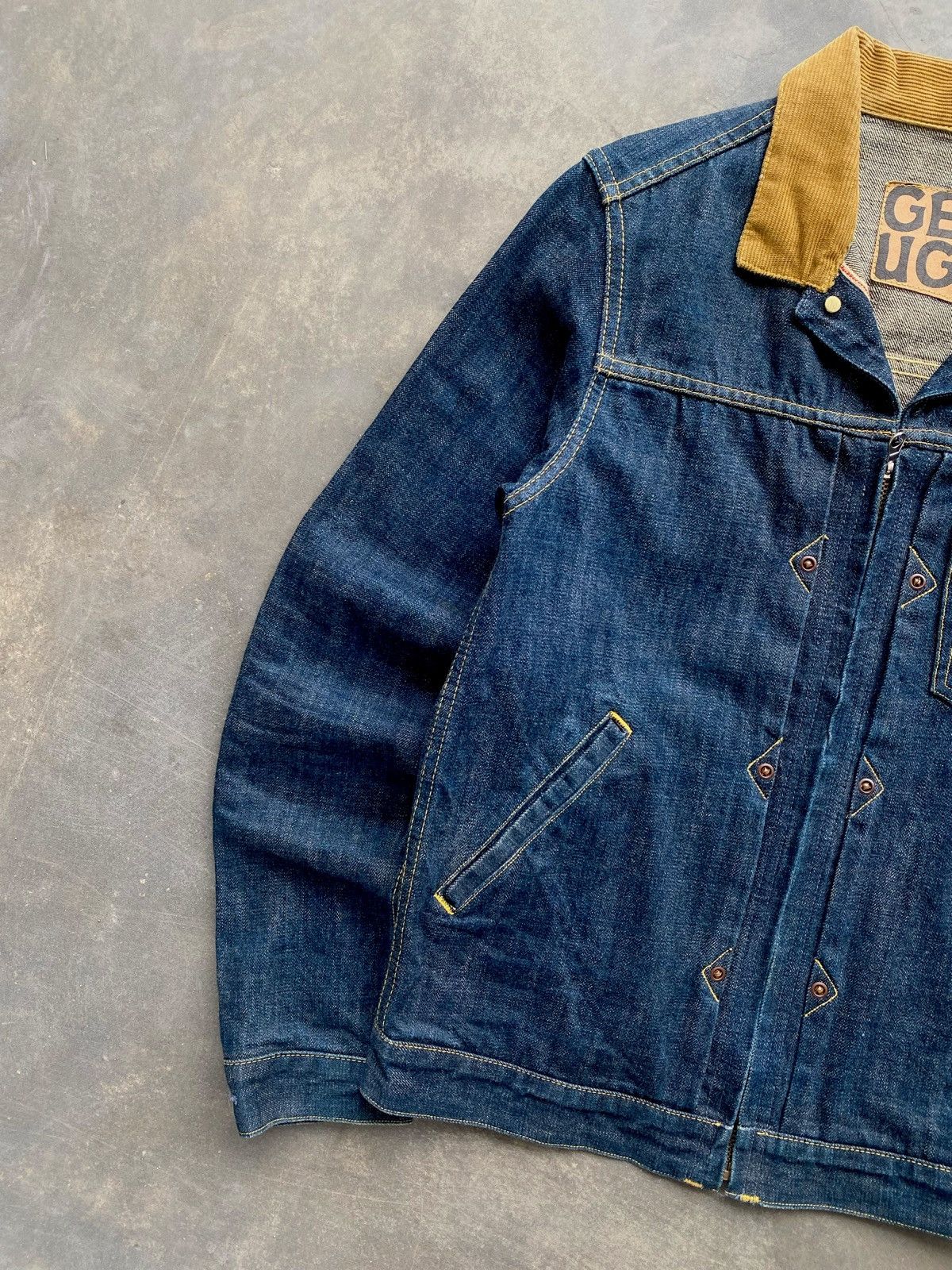 If Six Was Nine × Japanese Brand 🇯🇵Vtg Geruga Japan 14Oz Selvedge Denim Jacket🇯🇵 Size US M / EU 48-50 / 2 - 5 Thumbnail