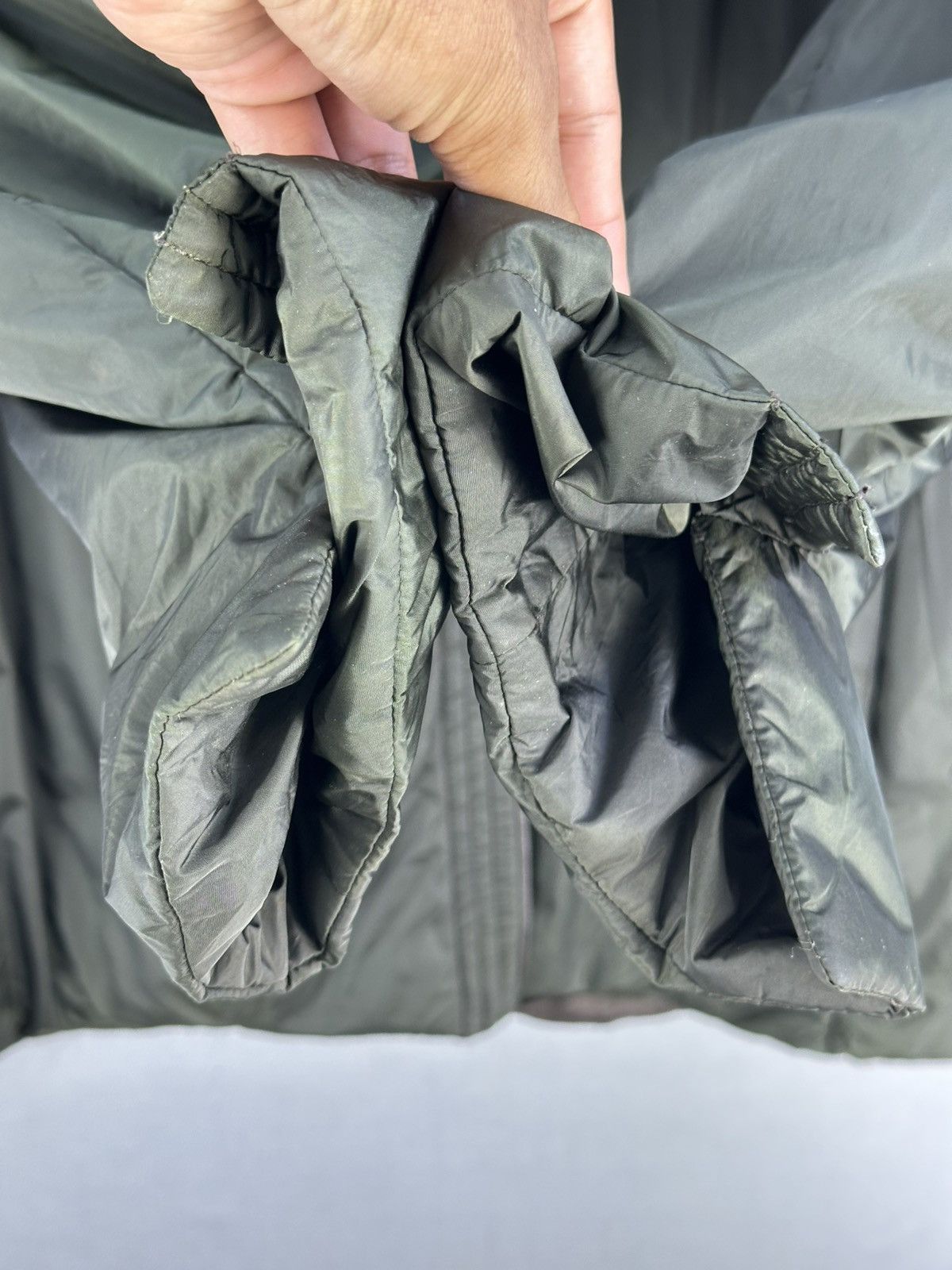 Japanese Brand Genny Olive Green Nylon Long Jacket Size L / US 10 / IT 46 - 10 Thumbnail