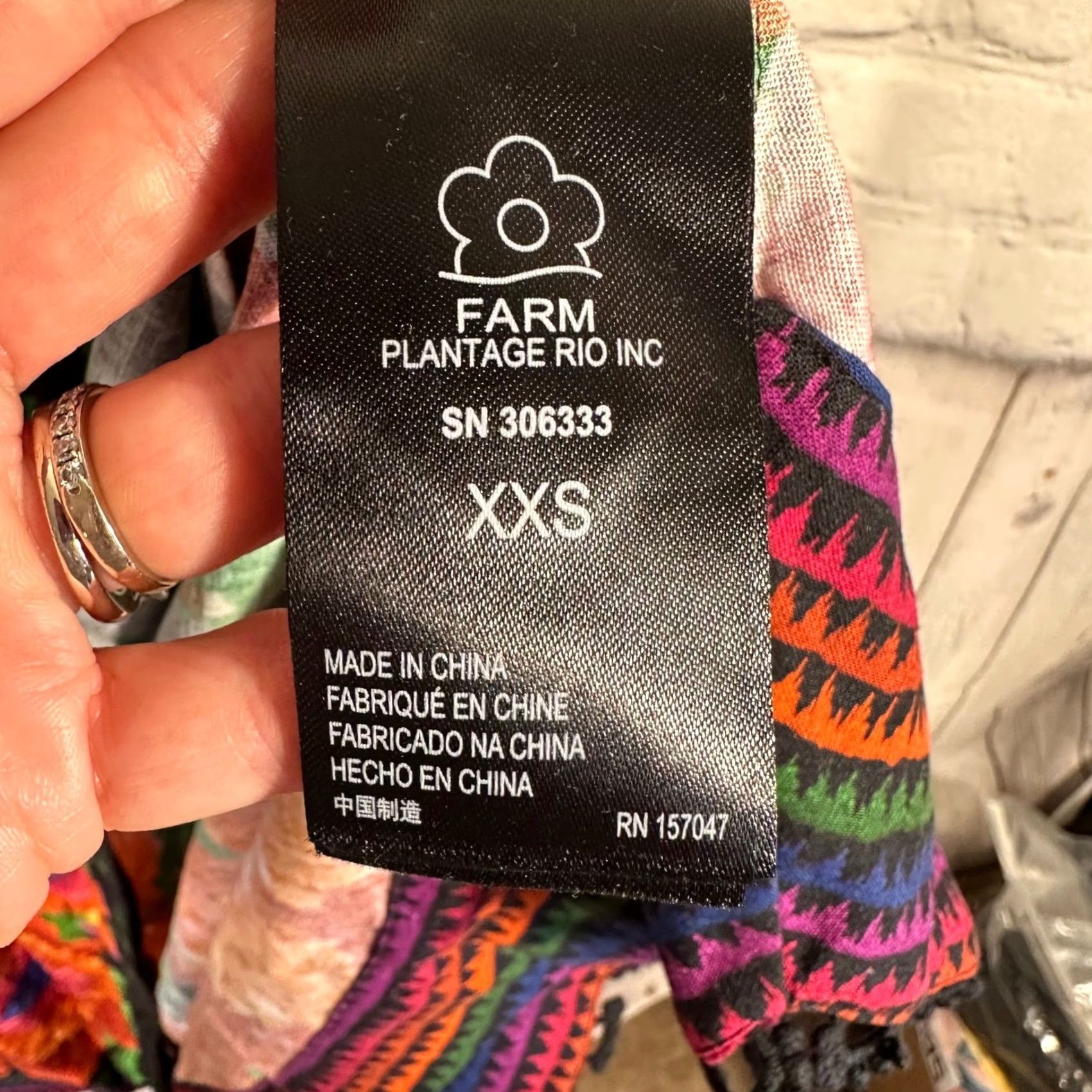 Farm Rio Farm Rio Dress Blooming Garden Black Floral Midi NWT V-Neck Puff Sleeve Button-Down A-Line Linen Viscose multicolor 2XS Womens Size XXS / US 00 / IT 34 - 7 Thumbnail