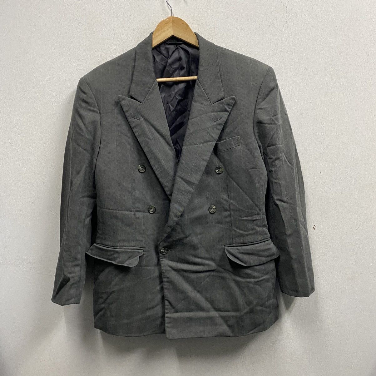 Christian Dior Monsieur Vintage Dior Double-Breasted Grey Pinstripe Blazer Jacket Size 36R - 1 Thumbnail
