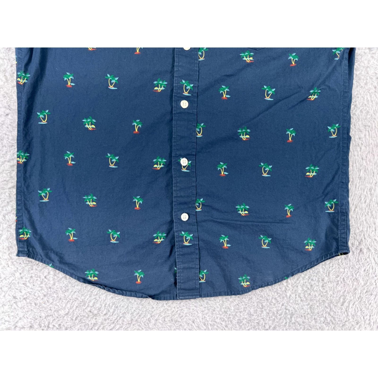 Gap Gap Button-Up Shirt Mens Medium Blue Palm Tree All Over Print AOP 100% Cotton Casual Workwear Col Size US M / EU 48-50 / 2 - 6 Thumbnail