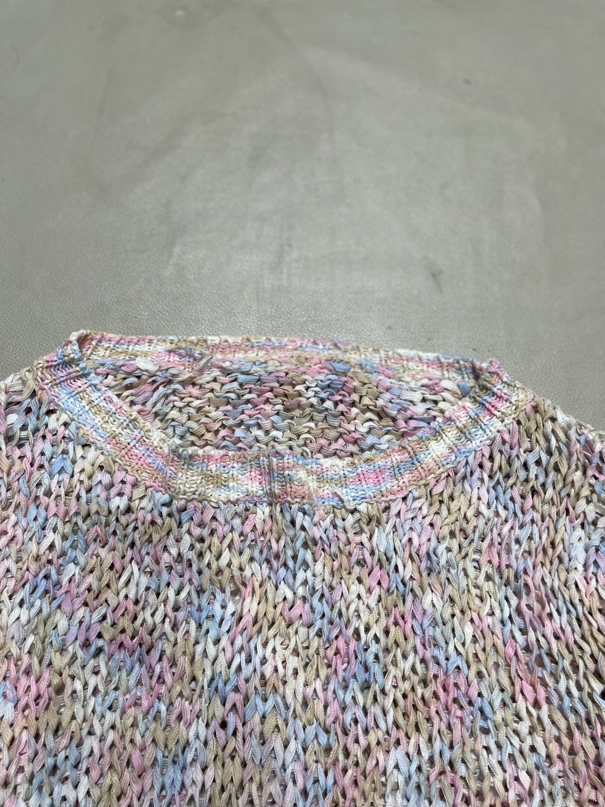 Issey Miyake Undefined Grunge Multicolor Fishnet Sweaters Size US L / EU 52-54 / 3 - 4 Thumbnail