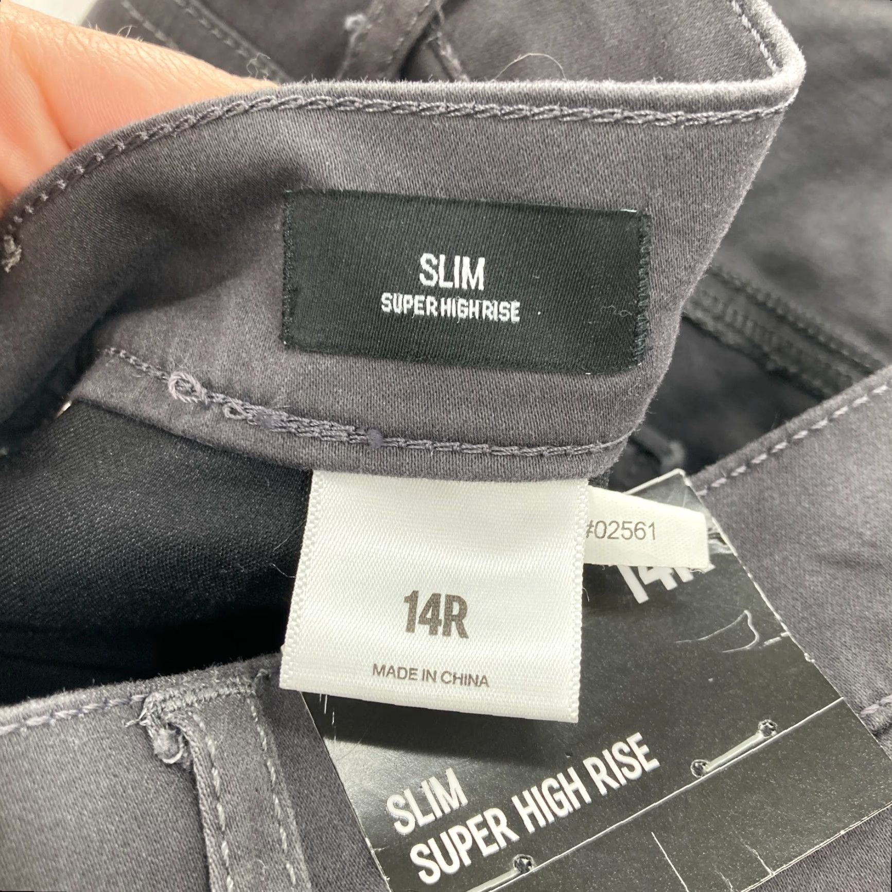 Express Express Pants Women's 14 Slim Straight Gray High Rise 5-Pocket NWT Stretch Size 36" / US 14 / IT 50 - 5 Thumbnail