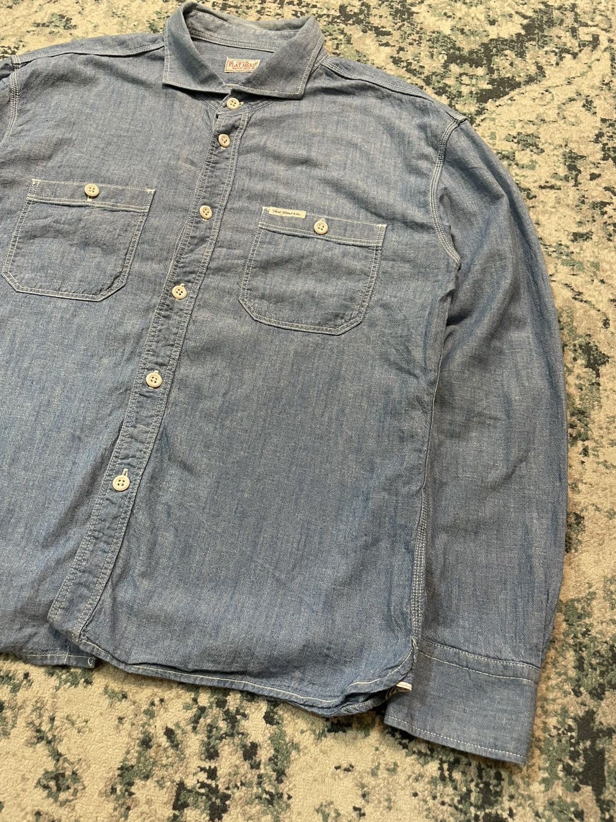 The Flat Head The Flat Head Japan Denime Selvedge Button Up Shirt Size US M / EU 48-50 / 2 - 6 Thumbnail