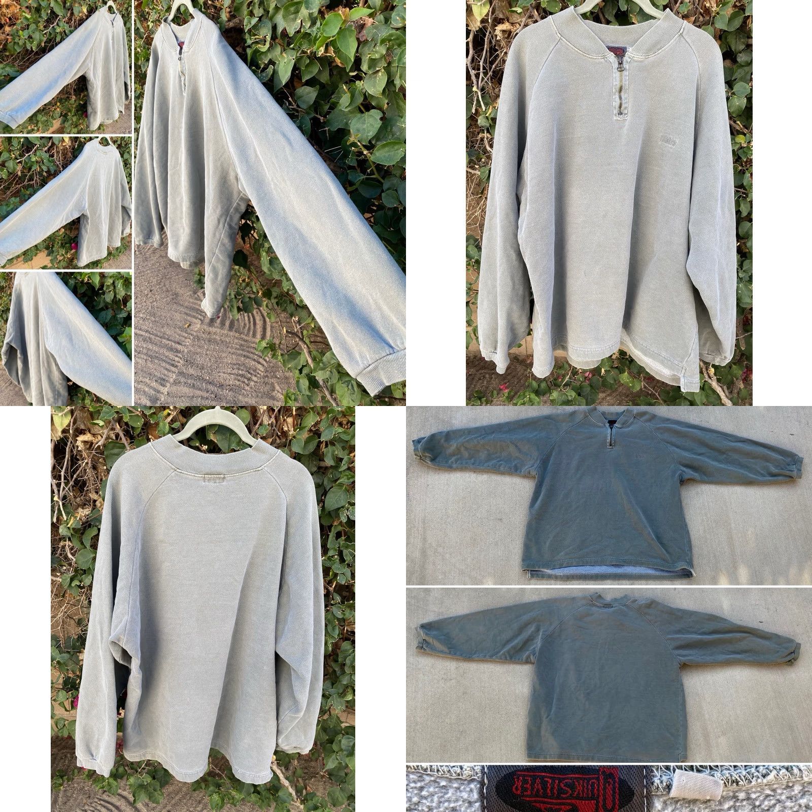 Quiksilver VINTAGE Quicksilver Sweatshirt Raglan Henley Zipper Pullover Green XL Men Long Sleeve Casual Beach 80s 90s Size US XL / EU 56 / 4 - 8 Thumbnail