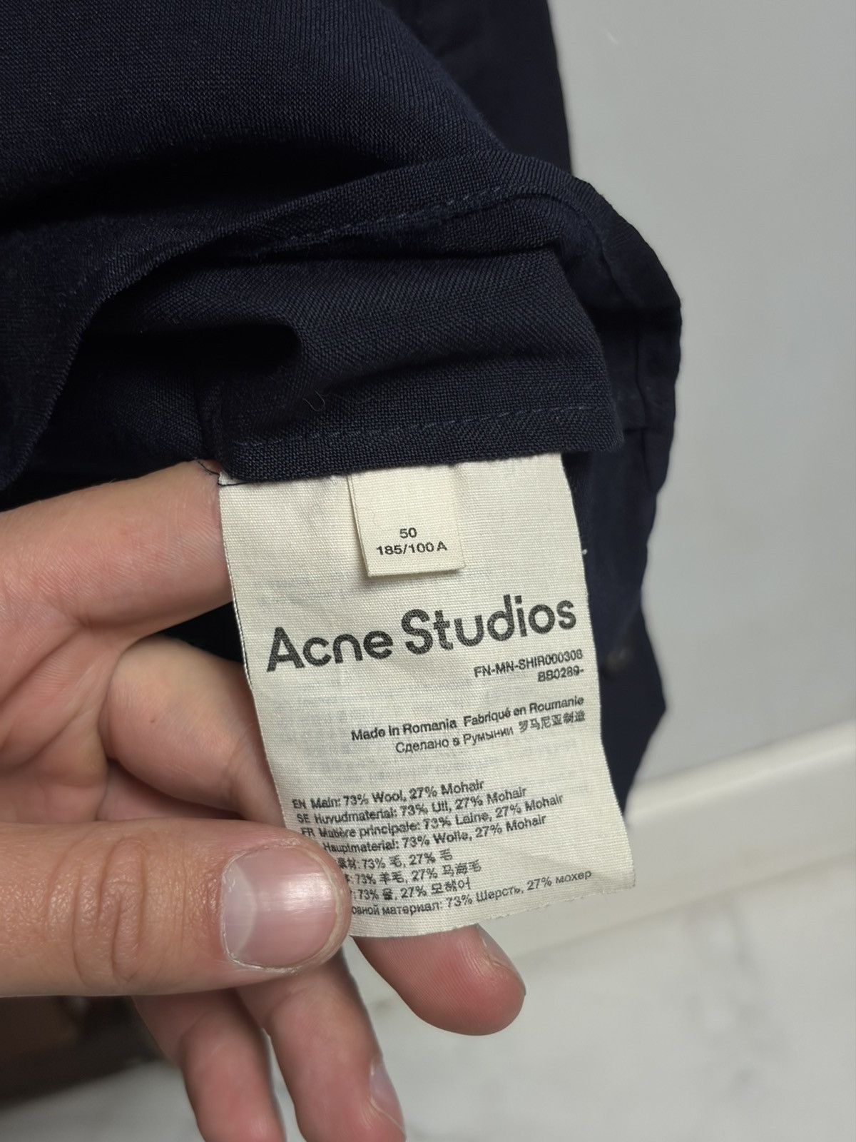 Acne Studios Acne Studios Wool Mohair CPO Shirt Jacket Navy Streetwear Size US L / EU 52-54 / 3 - 7 Thumbnail