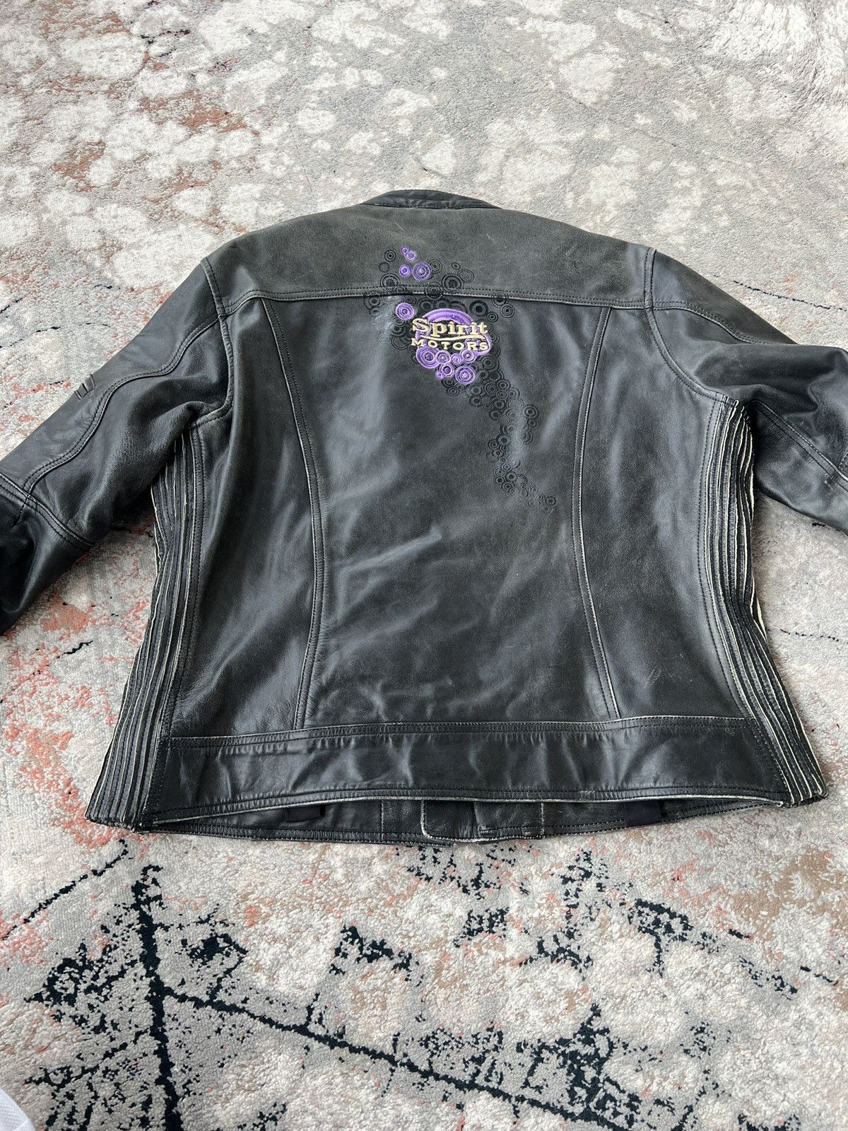 Vintage Spirit Motors Leather jacket Size L / US 10 / IT 46 - 4 Thumbnail