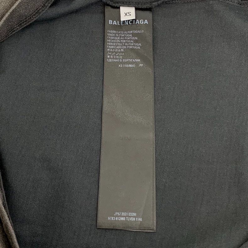 Balenciaga Balenciaga Black and grey logo monogram embroidered crew n Size US XS / EU 42 / 0 - 6 Thumbnail