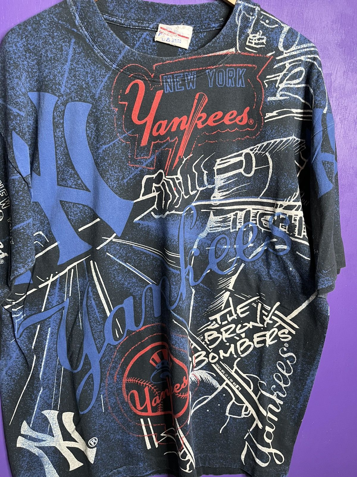 MLB × Vintage Vintage 1991 New York Yankees Bronx bombers AOP t-shirt Size US XL / EU 56 / 4 - 3 Thumbnail