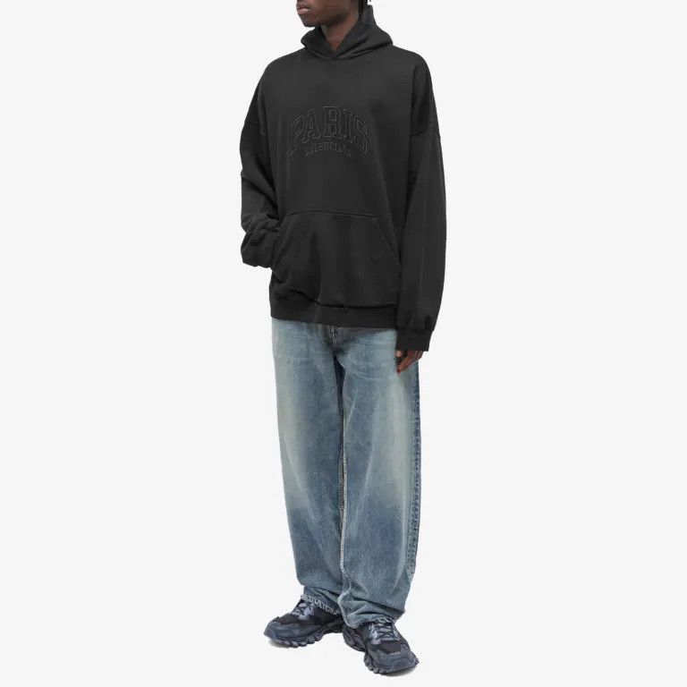 Balenciaga o1mt1gz0924 Cities Paris Hoodie Oversized in Black Size US L / EU 52-54 / 3 - 6 Thumbnail