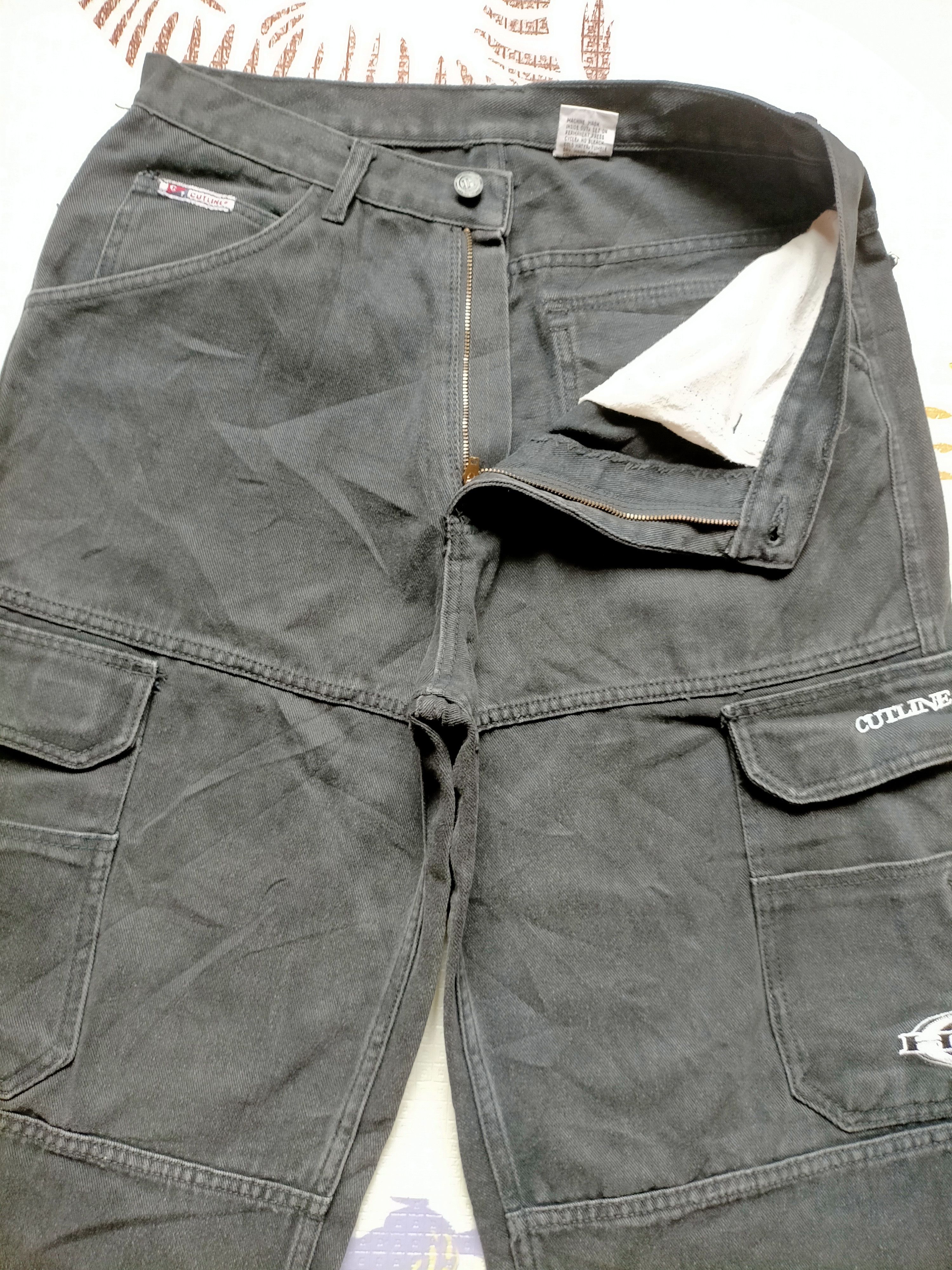 JNCO CUT LINE Jeans Cargo Multipocket Baggy Skater Jeans Size US 32 / EU 48 - 8 Thumbnail