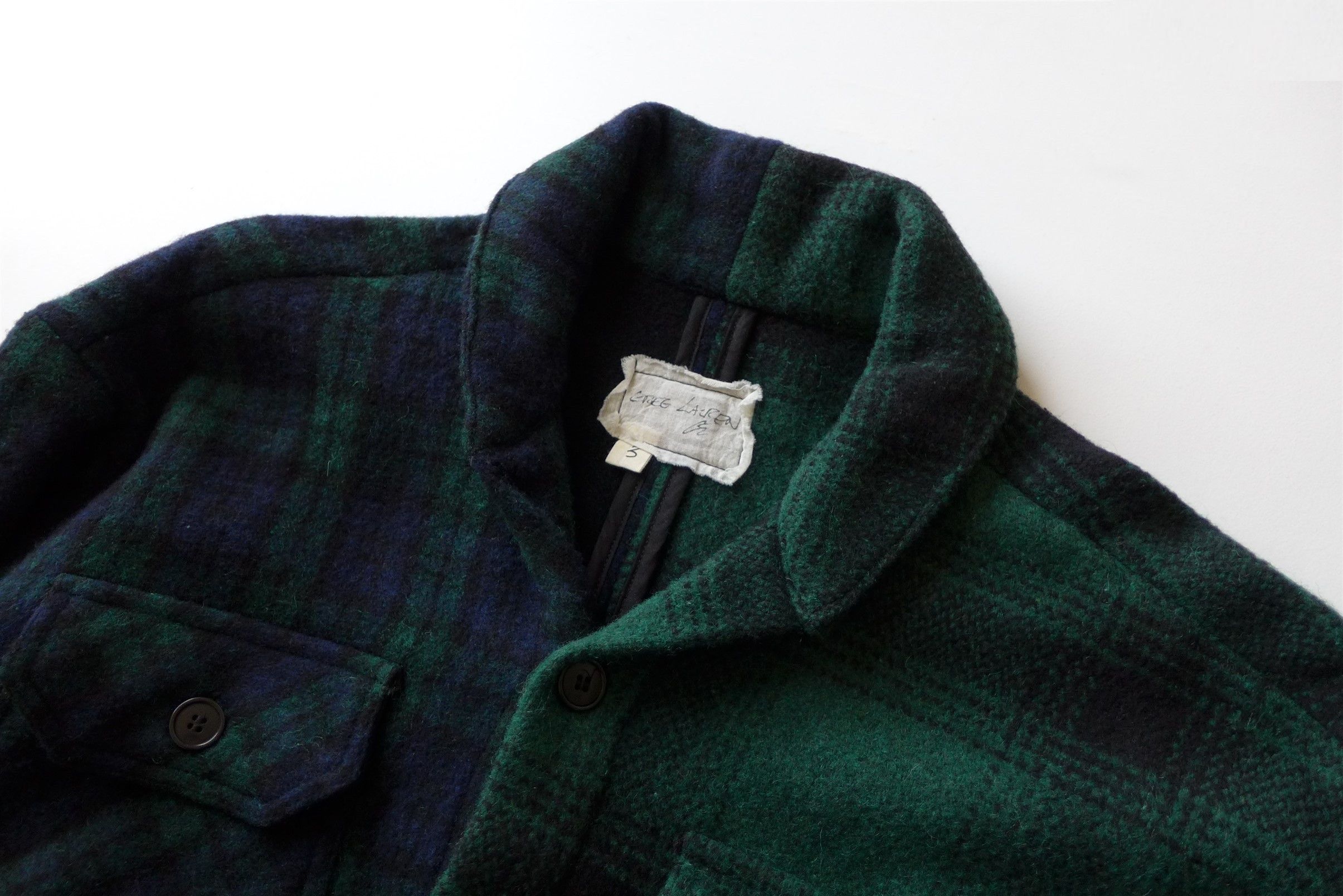 Greg Lauren Greg Lauren Hunter Shawl Collar Jacket - Green & Blue Plaid Size US L / EU 52-54 / 3 - 7 Thumbnail