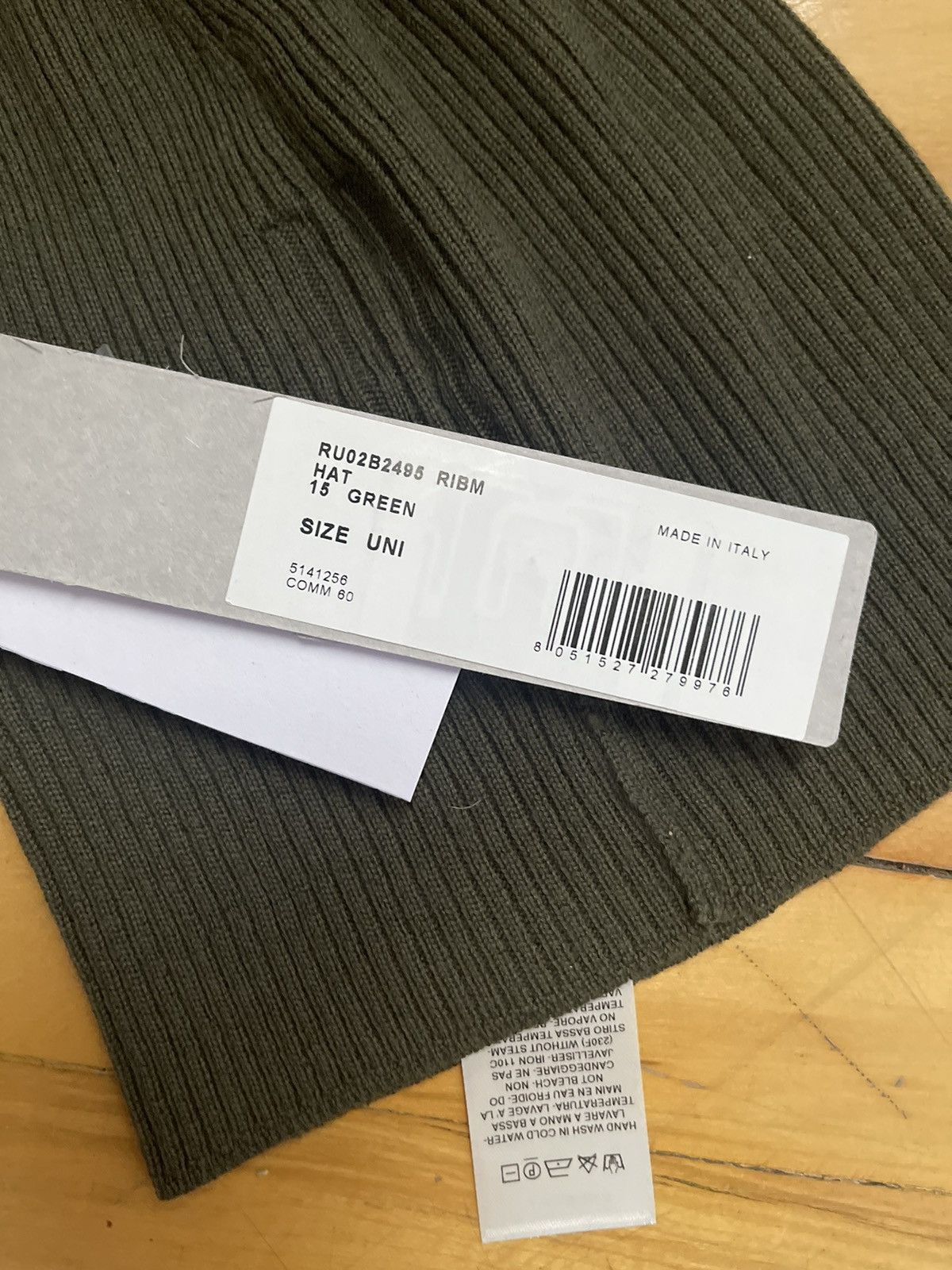 Rick Owens FW22 Strobe Light Wool Beanie Size ONE SIZE - 5 Thumbnail