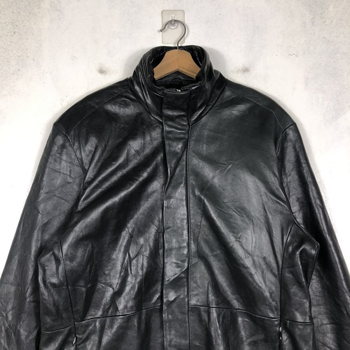 Japanese Brand 📌VINTAGE SOFT LEATHER BIKER JACKET NAUGHTY BIG POCKETS Size US L / EU 52-54 / 3 - 5 Thumbnail