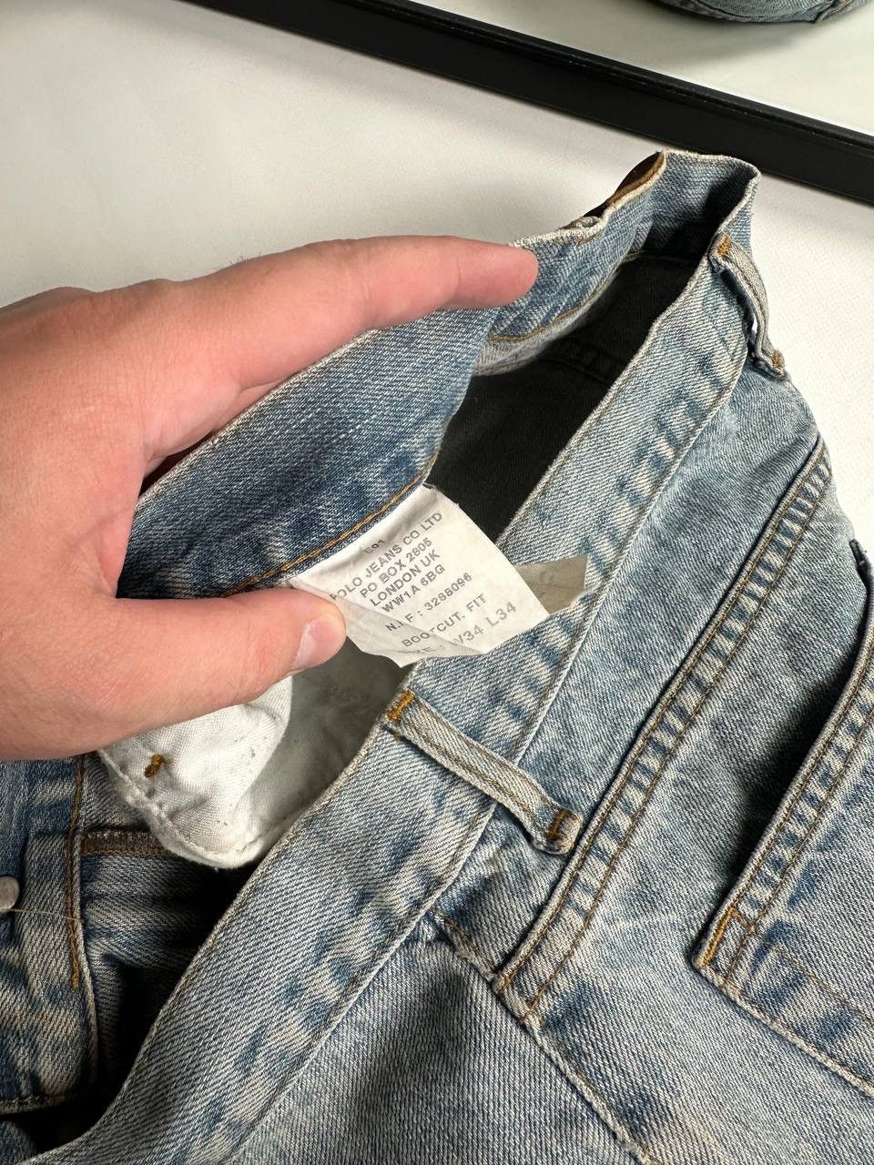 Polo Ralph Lauren Vintage Polo Ralph Lauren Washed Dirty Baggy Jeans USA Size US 34 / EU 50 - 14 Thumbnail