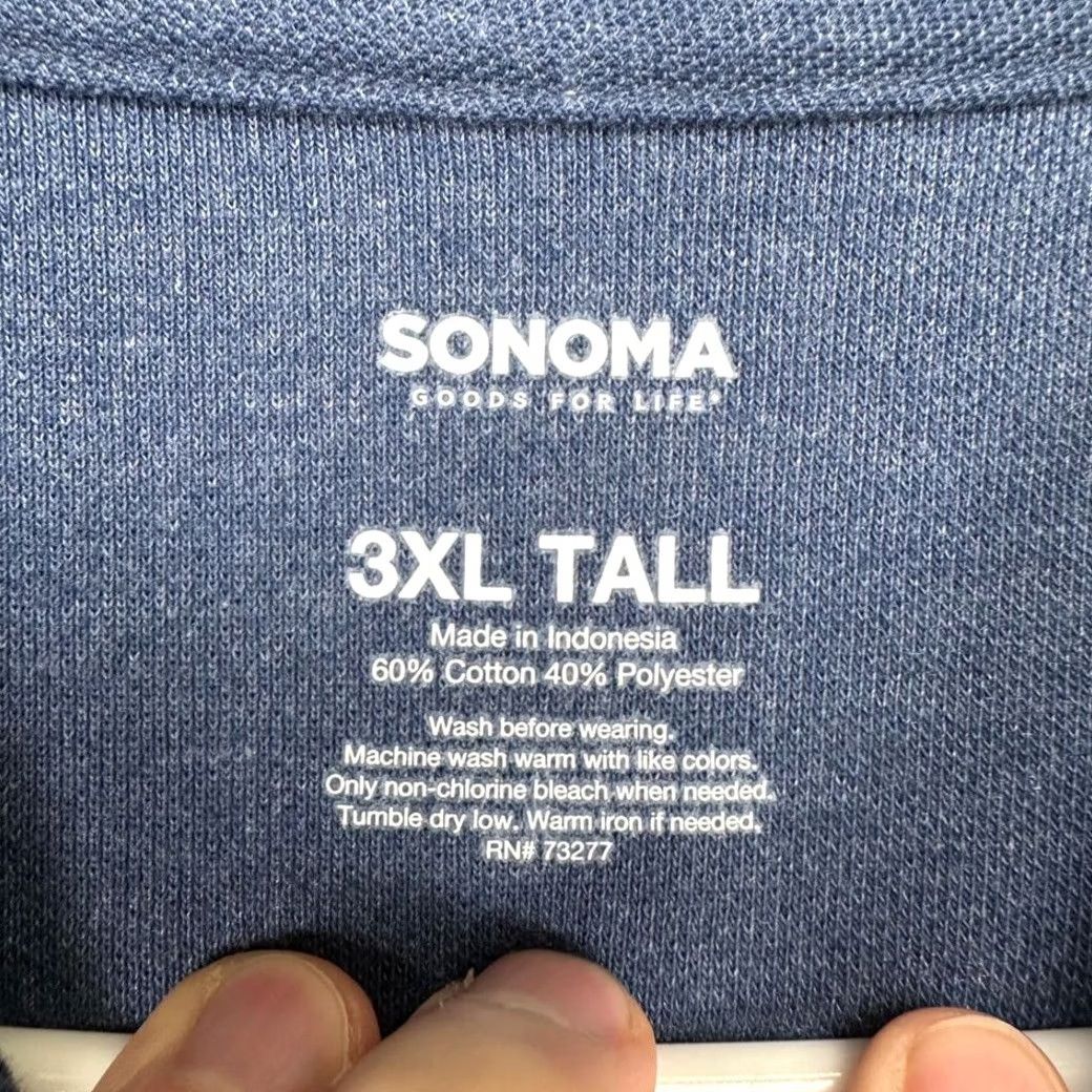 Vintage VINTAGE Sonoma Polo Shirt Mens 3XL Tall Blue Golf Outdoor Casual Rugby Short Sleeve NEW Size US XXL / EU 58 / 5 - 4 Thumbnail