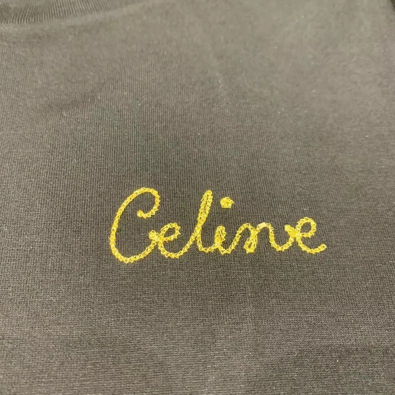 Celine Celine Black Logo Short Sleeve TShirt Size US S / EU 44-46 / 1 - 5 Thumbnail
