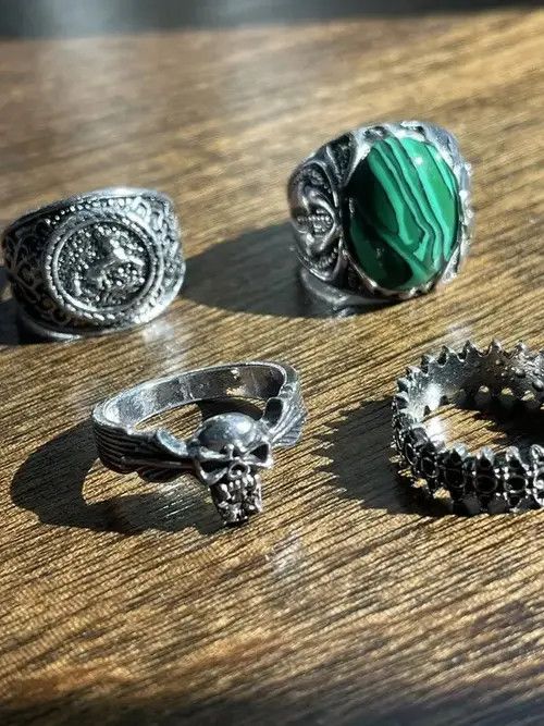 Crosby Square Punk Emerald Ring Combo Size ONE SIZE - 4 Thumbnail