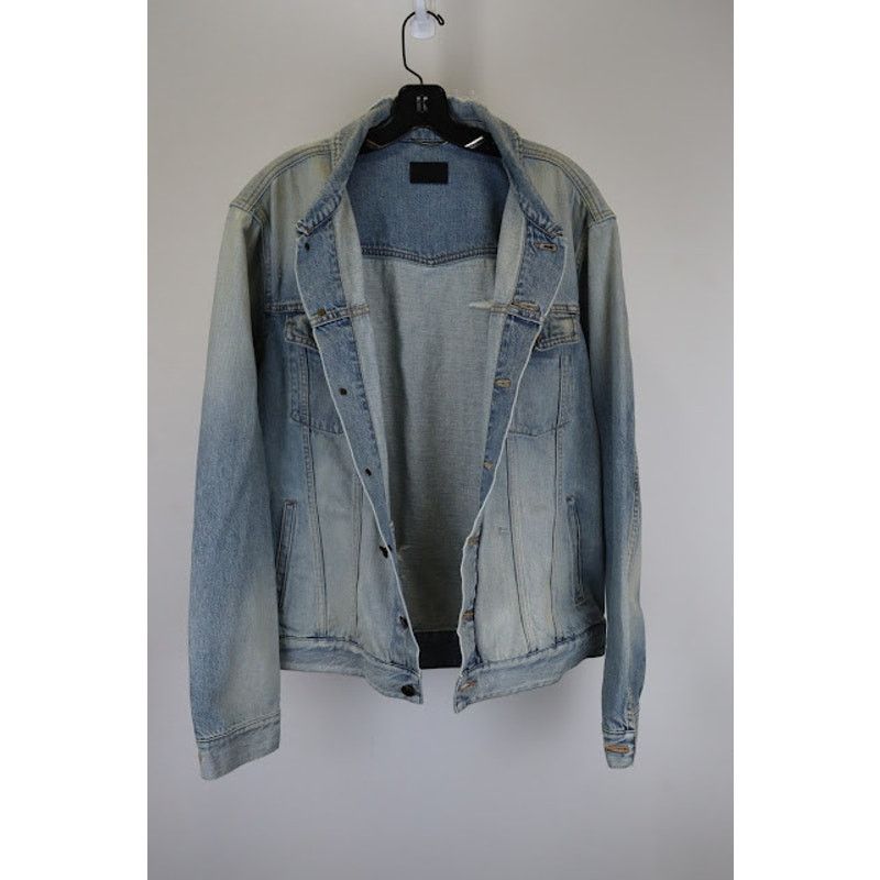 Saint Laurent Paris o1rshd1 Classic Denim Jacket in Sky Blue Size US L / EU 52-54 / 3 - 11 Thumbnail