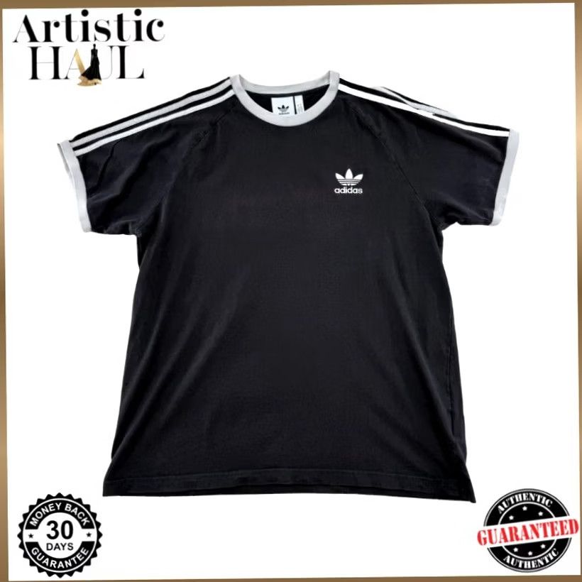 Adidas Adidas Black 3-Stripes T-Shirt L Unisex Size US L / EU 52-54 / 3 - 2 Thumbnail