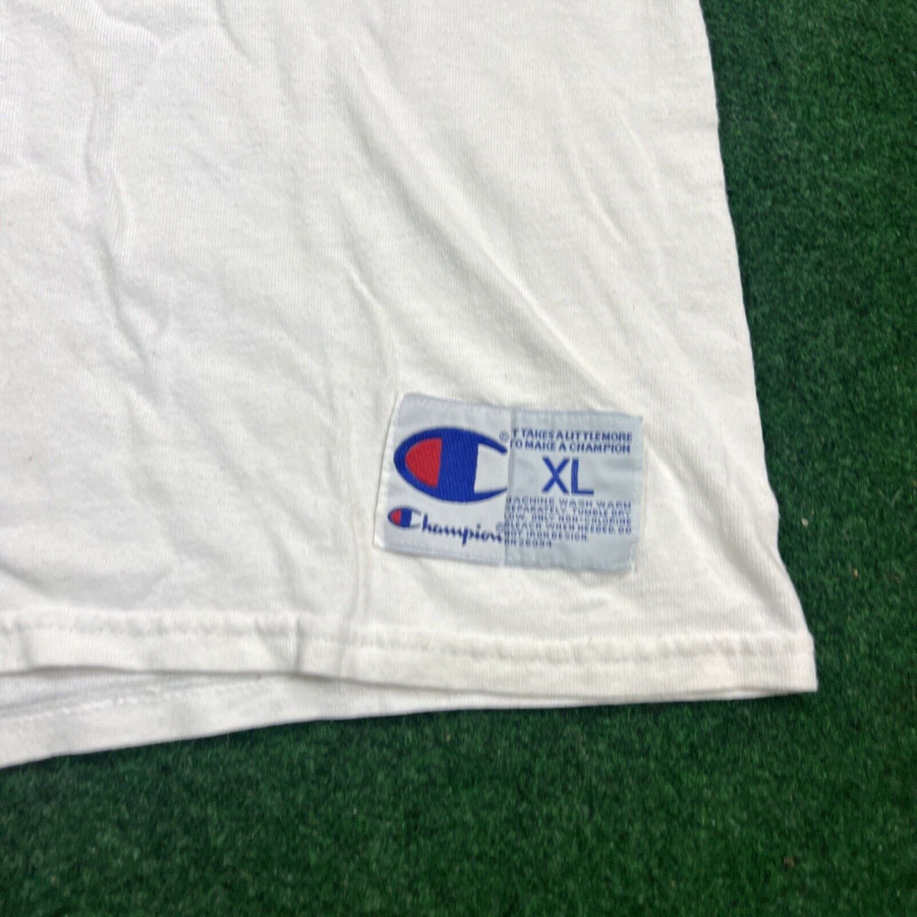 Champion Champion Shirt Mens Large White Embroidered Graphic Sleeveless Crewneck Size US L / EU 52-54 / 3 - 2 Thumbnail