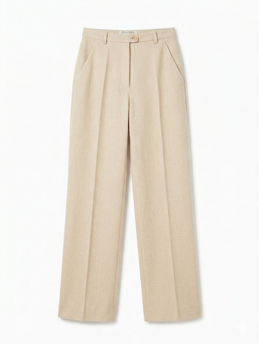 Miu Miu RARE Archival MIU MIU Vintage 90s Tailored Wool Trousers. Size 27" / US 4 / IT 40 - 1 Thumbnail
