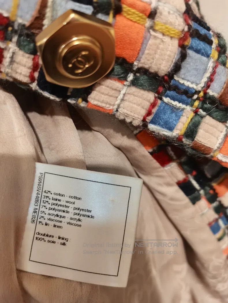 Chanel Chanel Hamburg Series Heavy Industry Colourful Knit Coat Size XS / US 0-2 / IT 36-38 - 6 Thumbnail