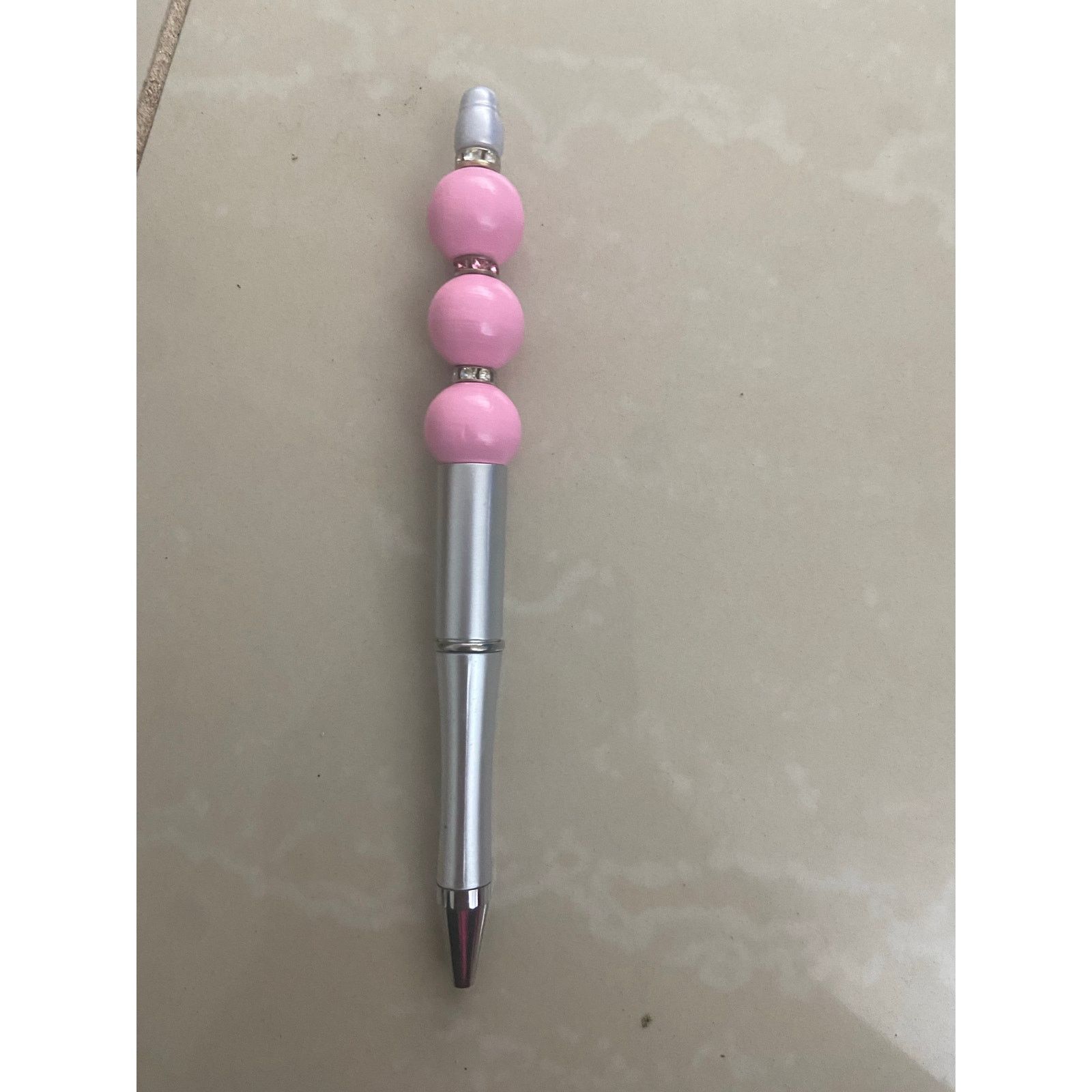 Handmade Pink beaded pen Size ONE SIZE - 1 Preview