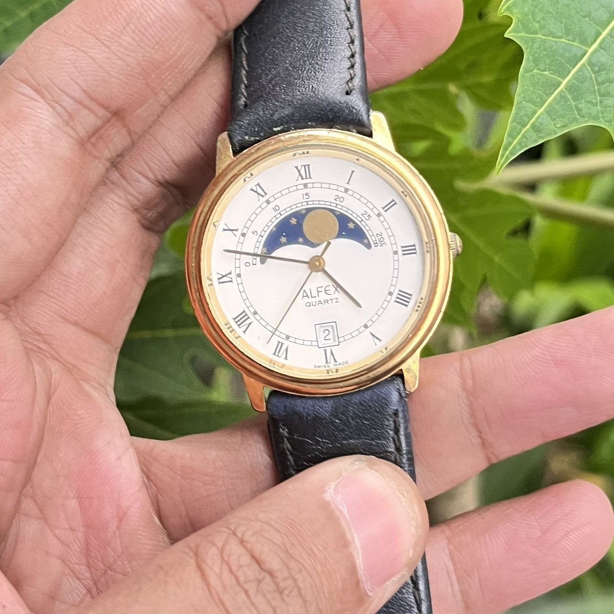 Vintage vintage watch alfex moonphase Size ONE SIZE - 6 Thumbnail