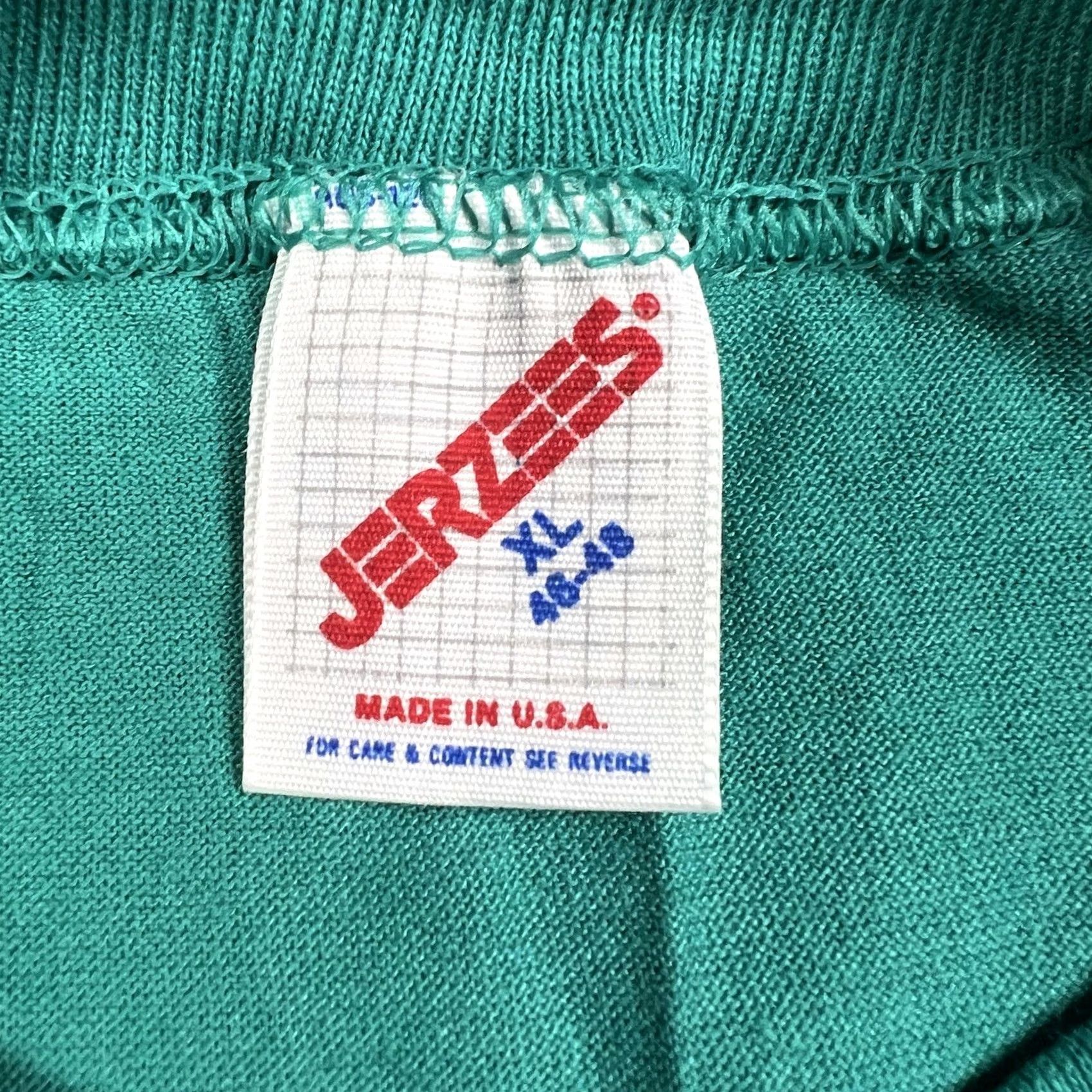 Jerzees VINTAGE Jerzees T-Shirt Green 90s Single Stitch Adult XL Made in USA 50/50 Green Size US XL / EU 56 / 4 - 2 Thumbnail
