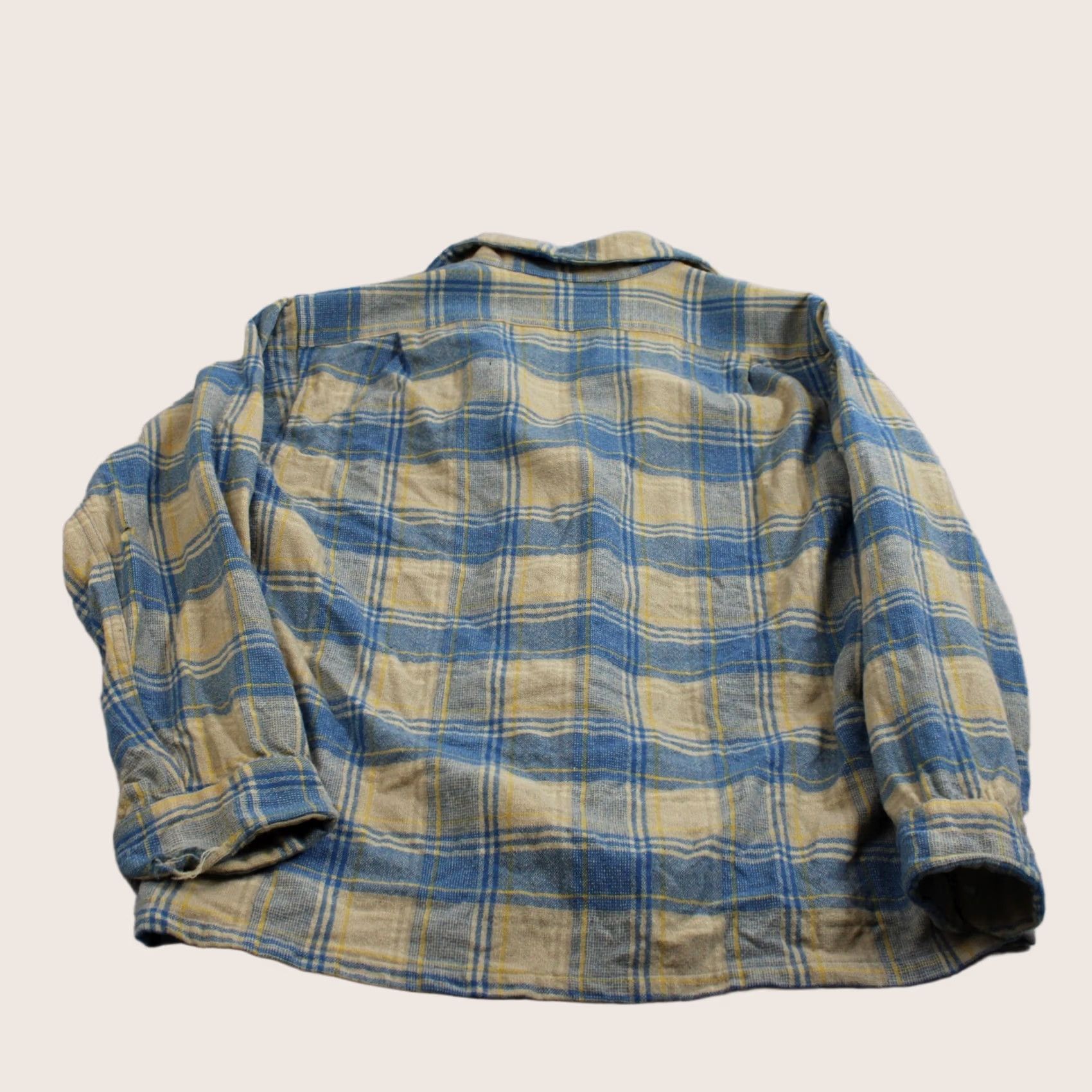 Pendleton VINTAGE Pendleton Wool Loop Collar Shirt Men Medium Blue Plaid Heritage READ Size US M / EU 48-50 / 2 - 1 Thumbnail