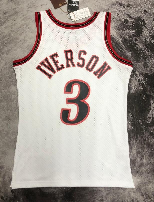 NBA 3 Allen Iverson Jersey 76ers Jersey Size US M / EU 48-50 / 2 - 2 Thumbnail